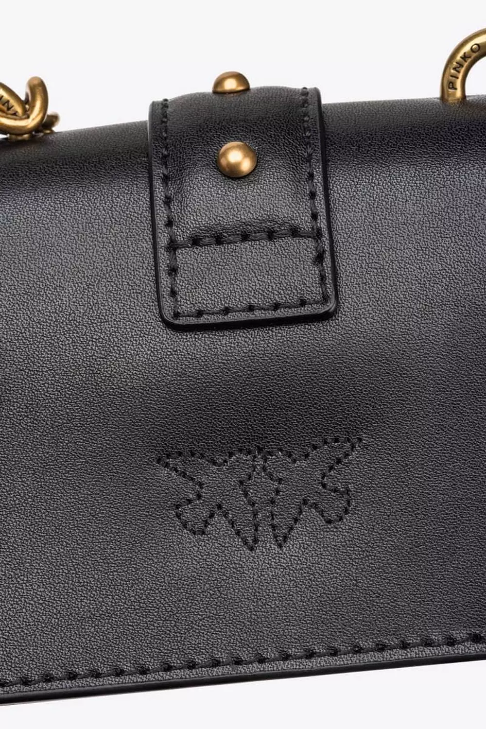 Micro Love Bag One Simply BLACK-ANTIQUE GOLD 3