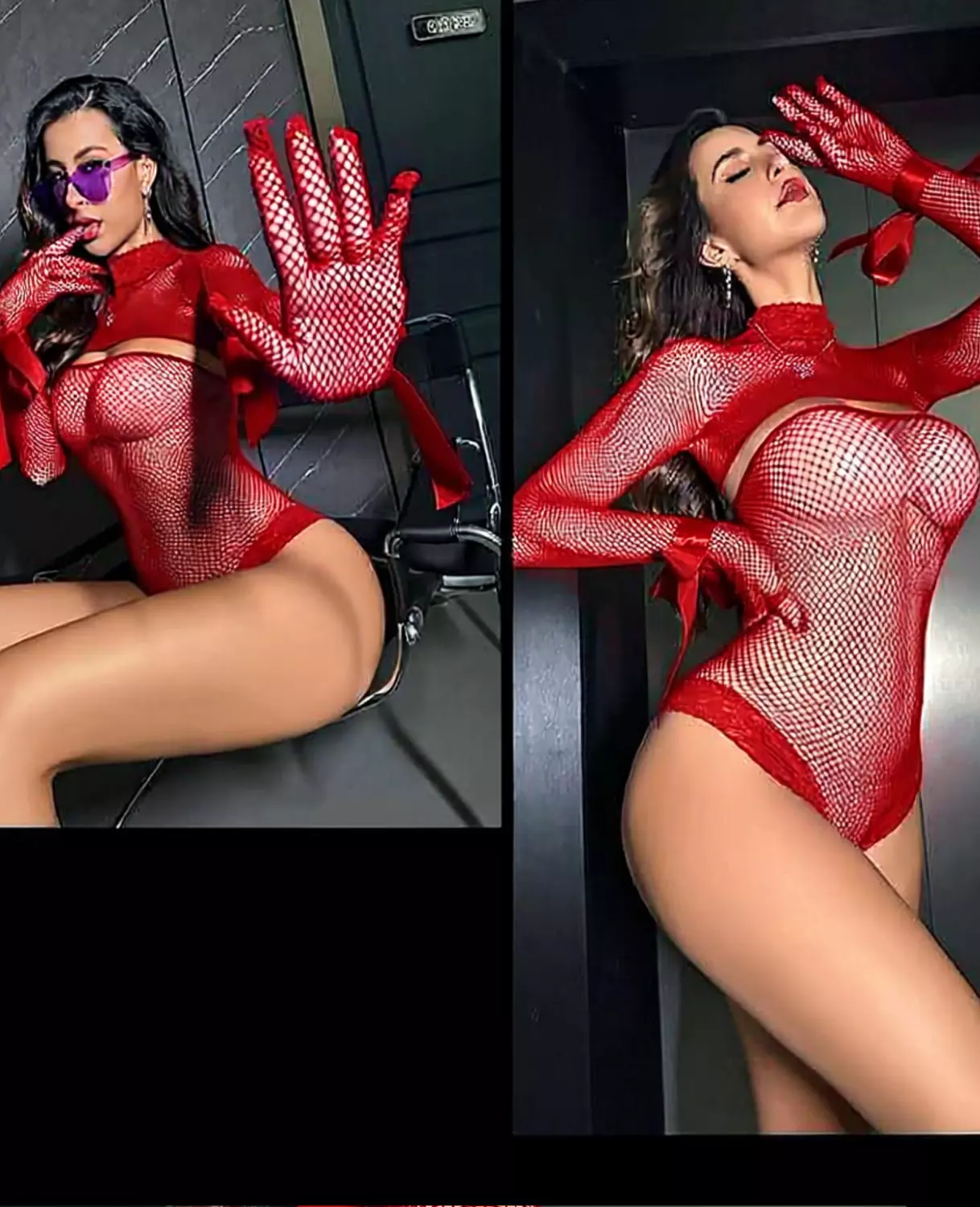 Sparkle Fishnet Bodysuit hover image