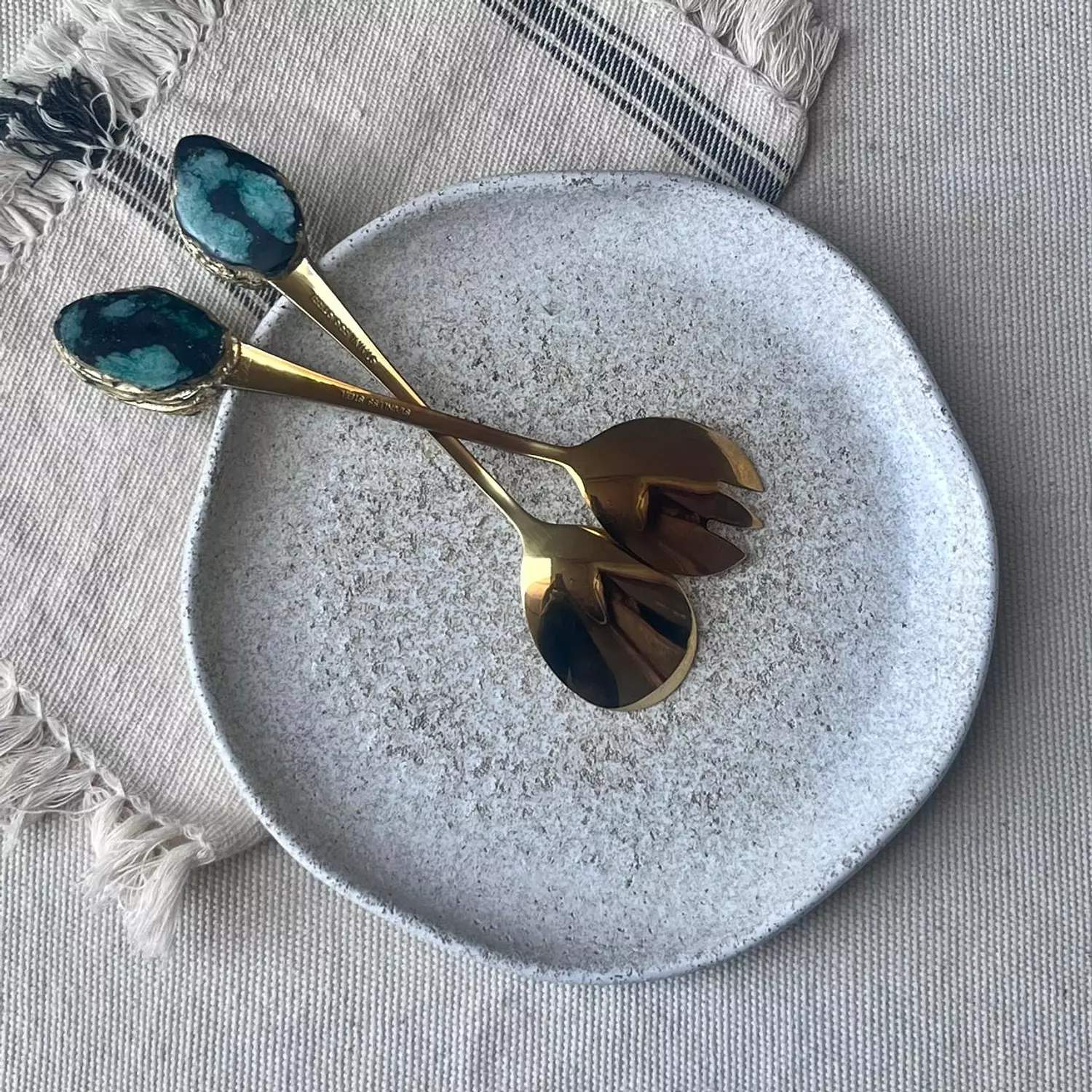 Gold Salad Serving set 9