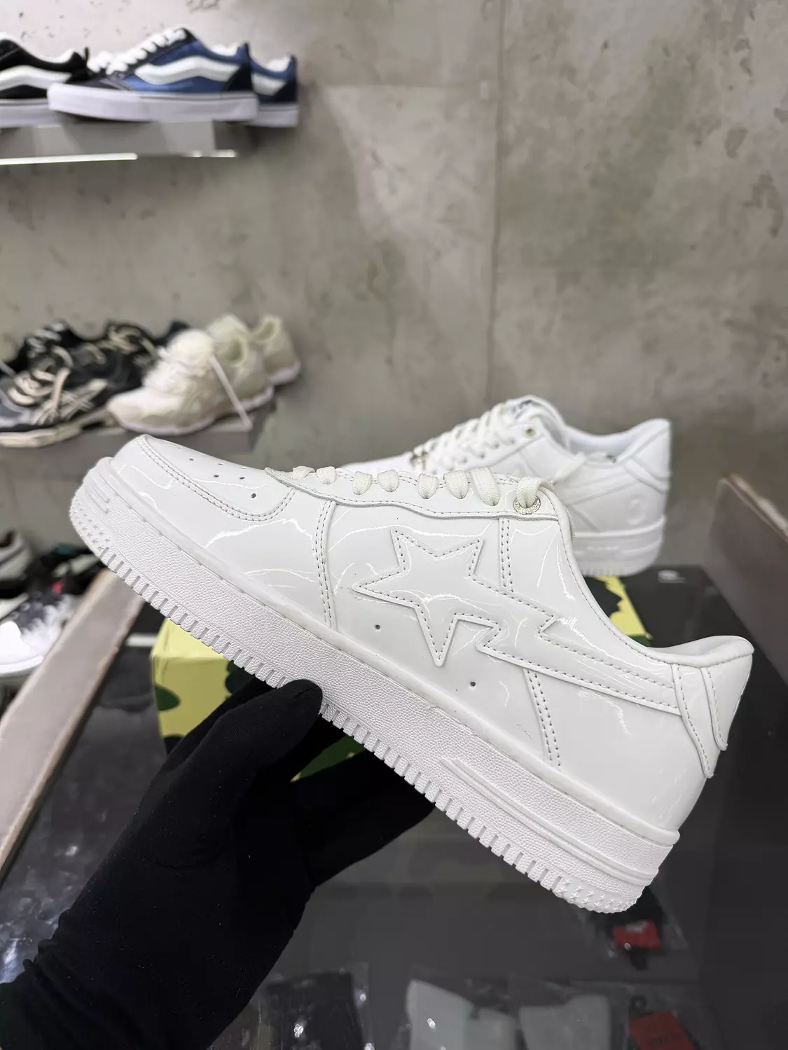 A Bathing Ape Bape Sta Triple White patnet 8