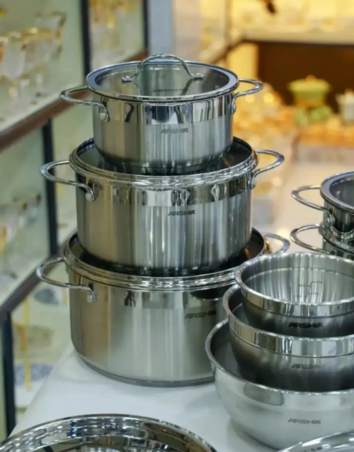 Arshia stainless steel cookware set, 21 pieces 2