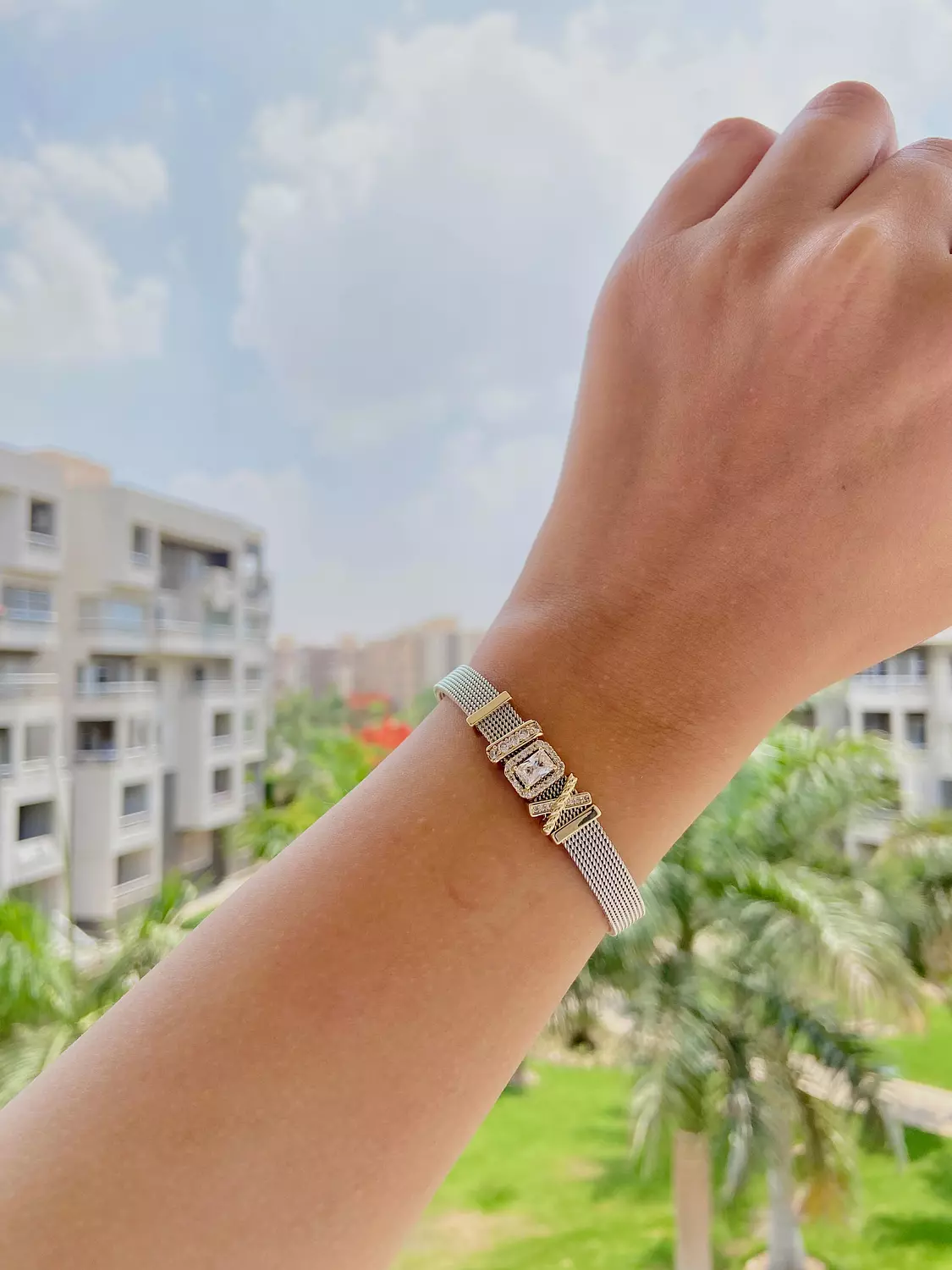 Charming silver link bracelet  5