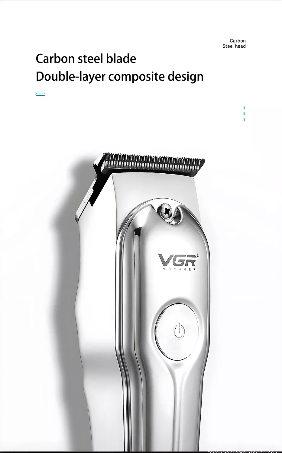 VGR V-071 Professional Cordless Hair Trimmer with Precision T-Blade 2