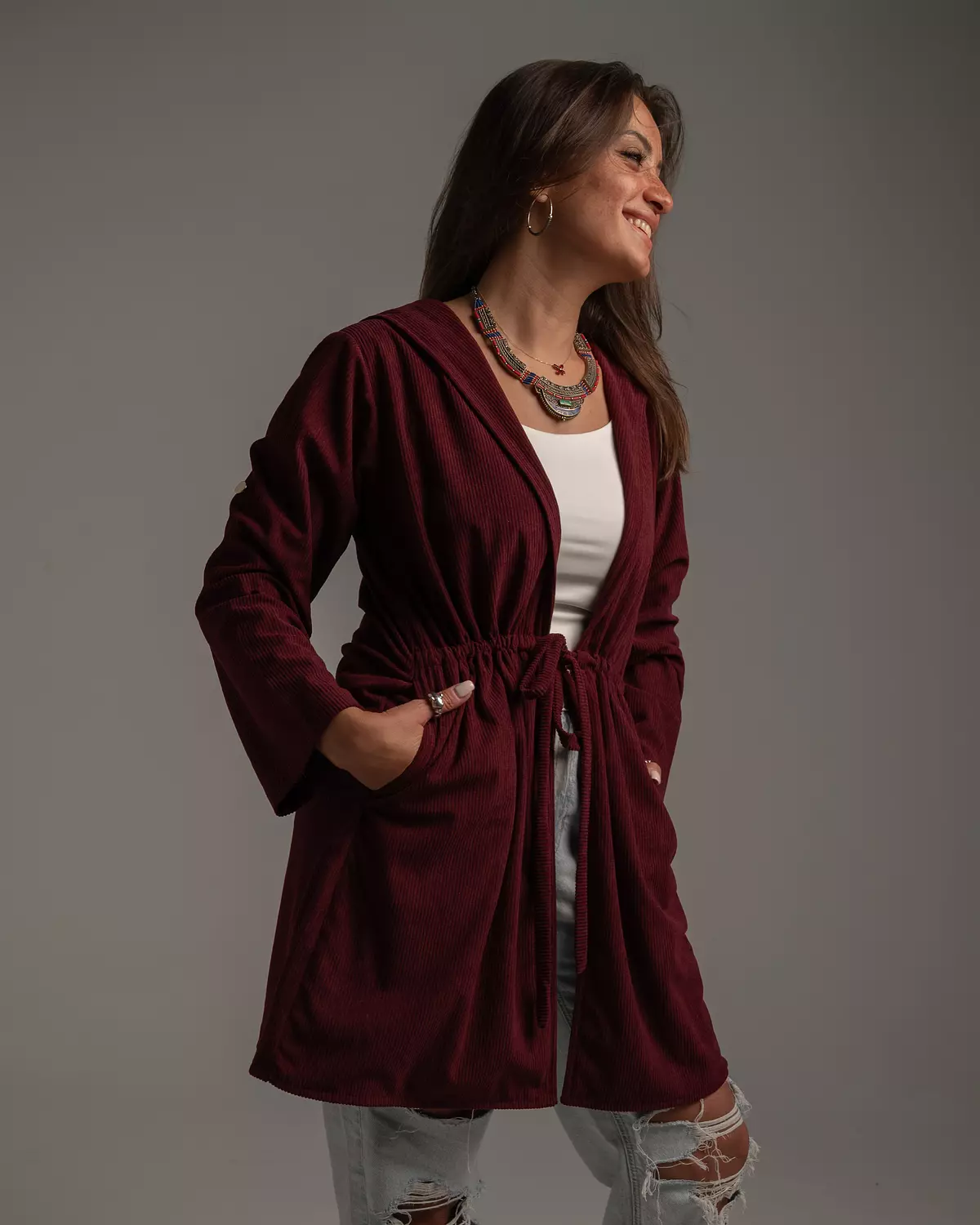 Winter Wander Coat Burgundy image