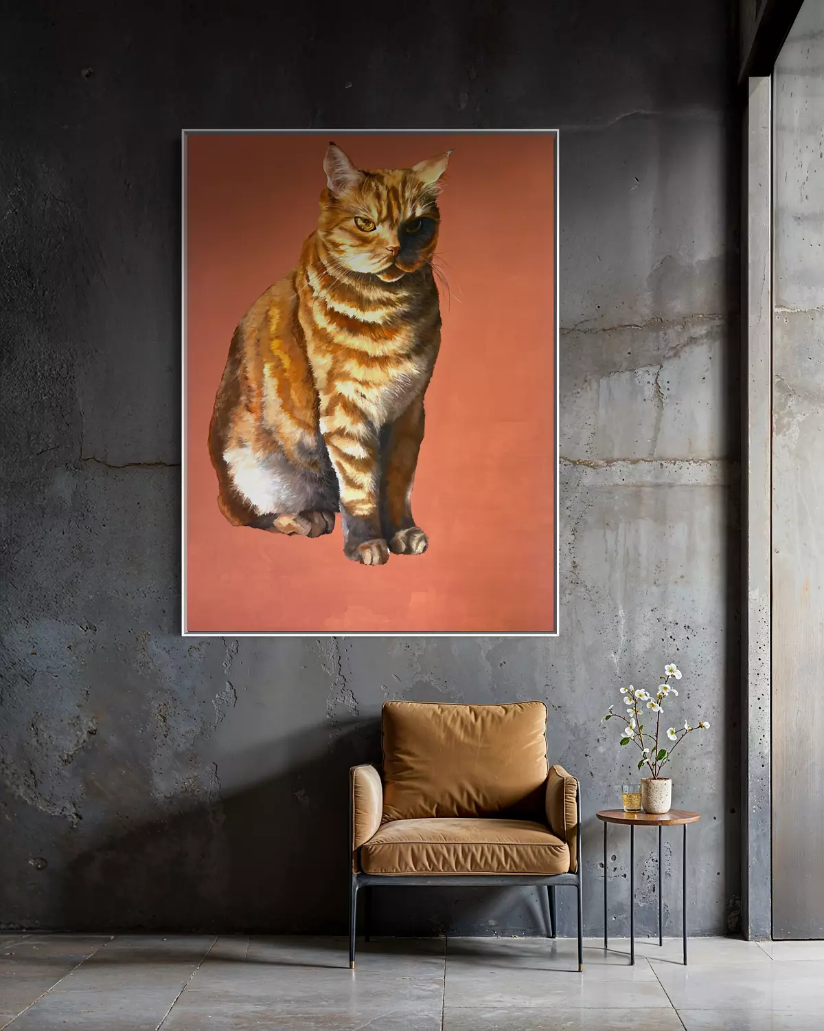 The Narcissistic Persona (Brick Painting – The Arrogant Cat) 3
