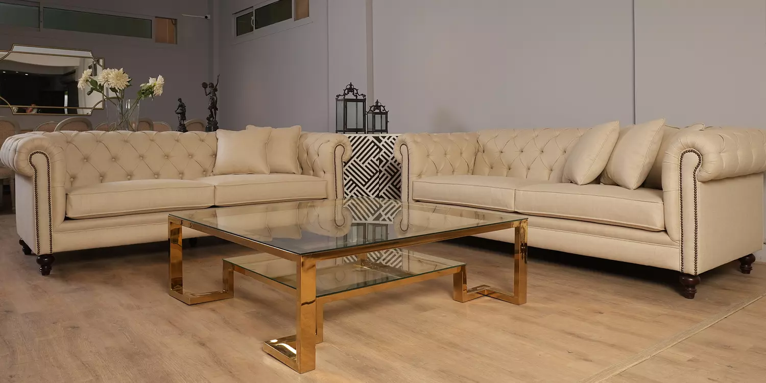 Golden Squared Coffee Table 2