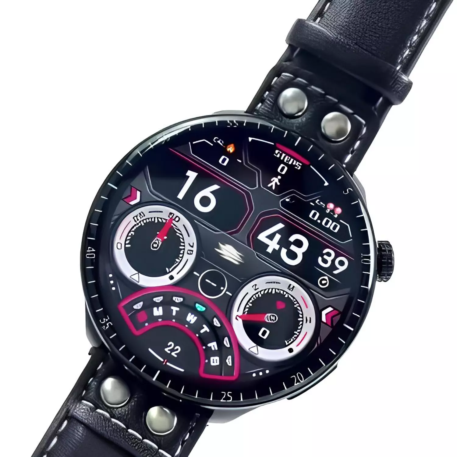 Haino Teko RW-40 Smart watch with 53mm Screen - Wireless Charging - Black 2