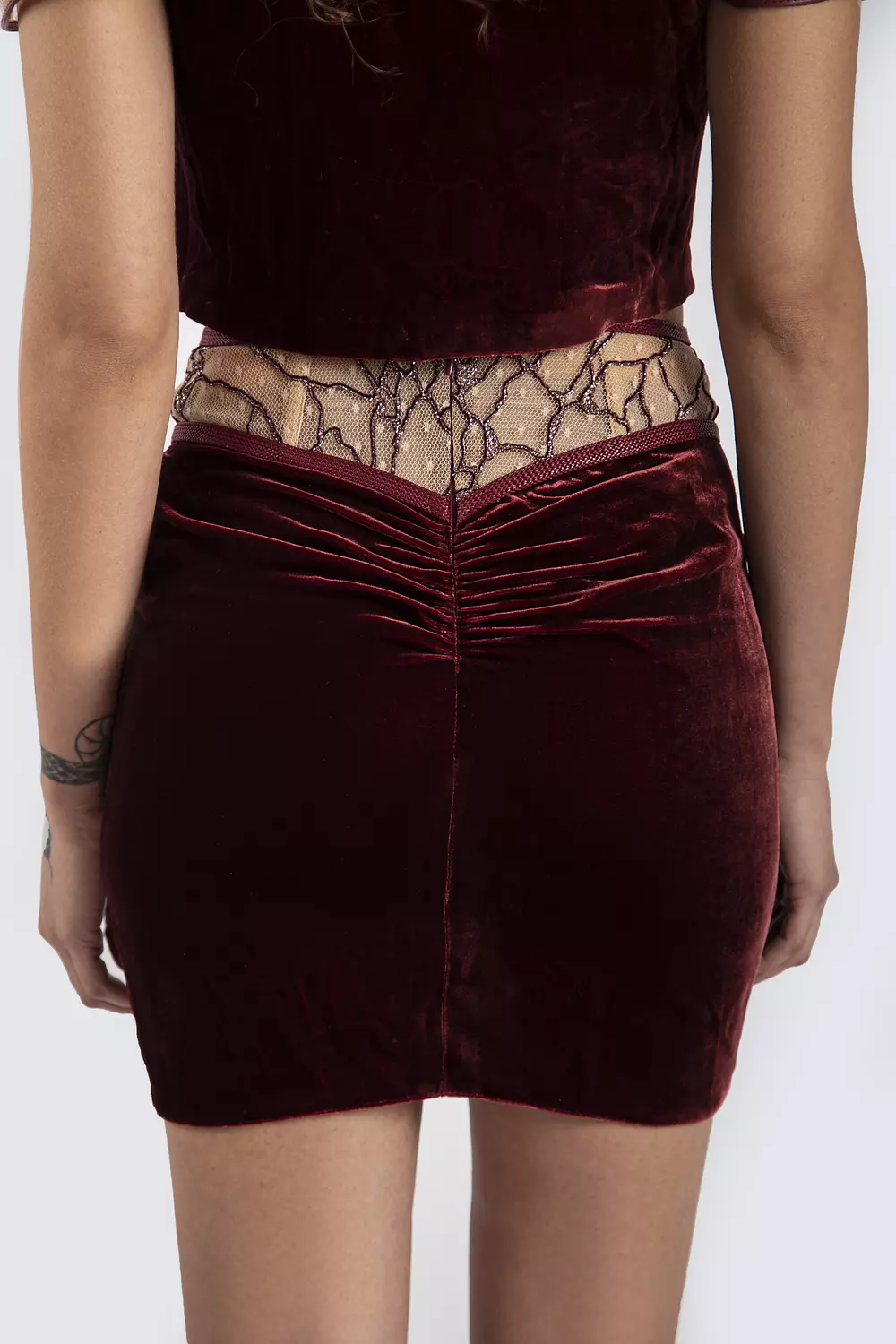 Burgundy Mini Skirt 2