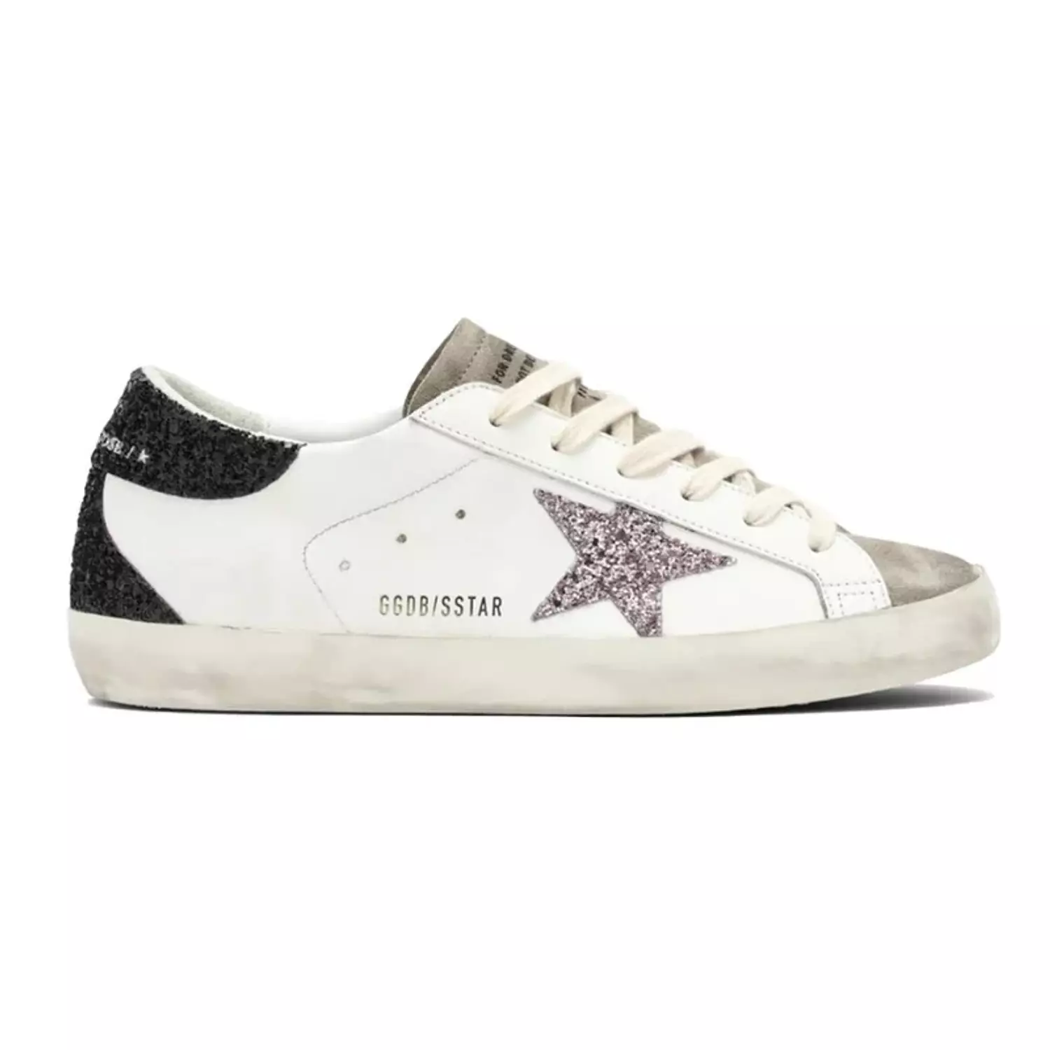 Golden Goose Super Star – White Black Cream Glitter image