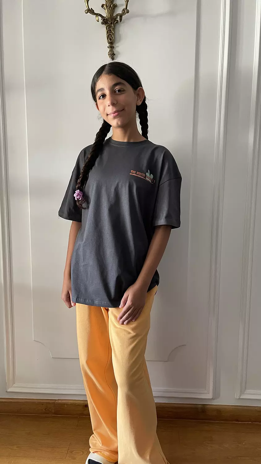 SOUTH Wide Leg Peach FUZZ Sweat-pant for girls 2