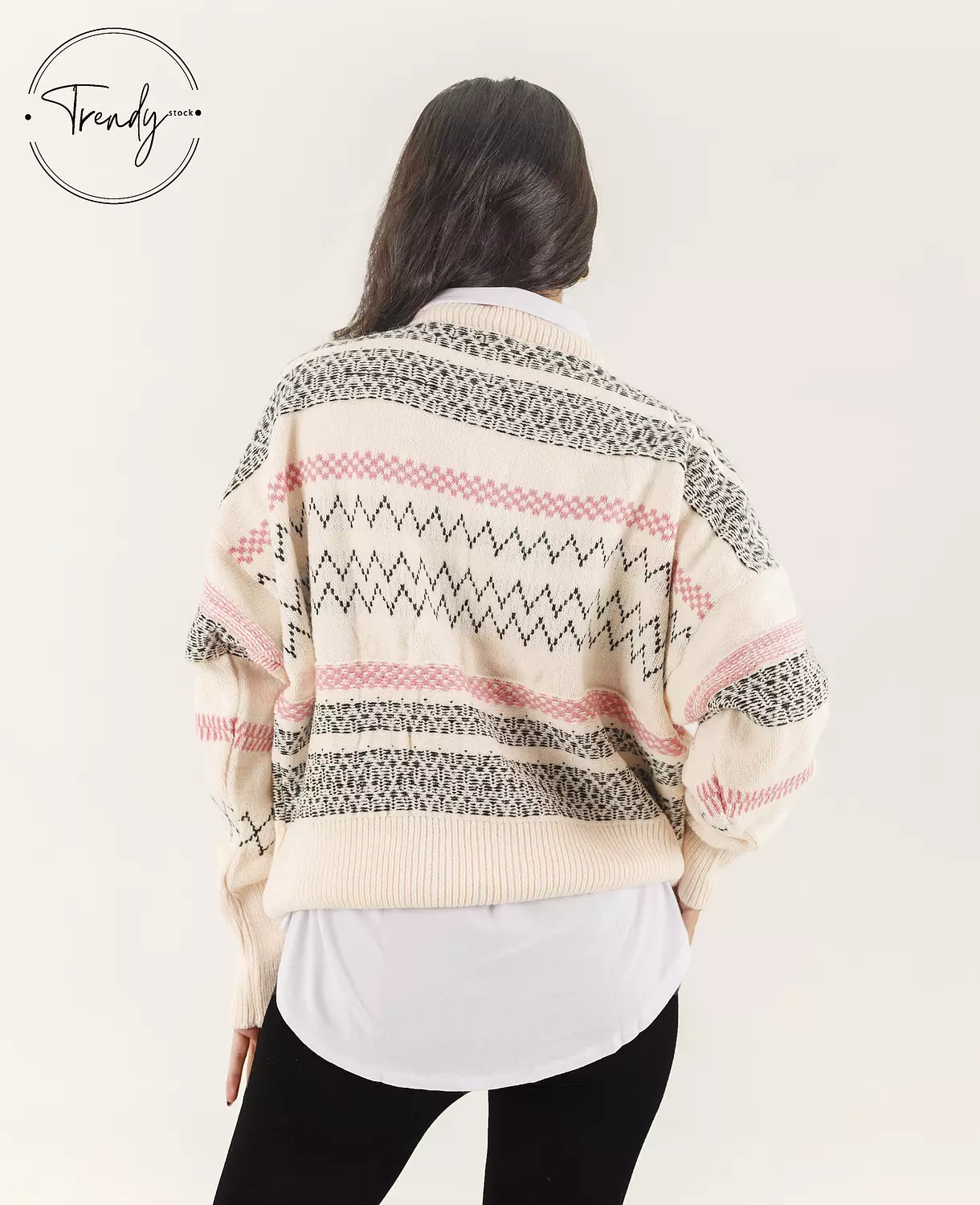 Striped Printed Pullover 1