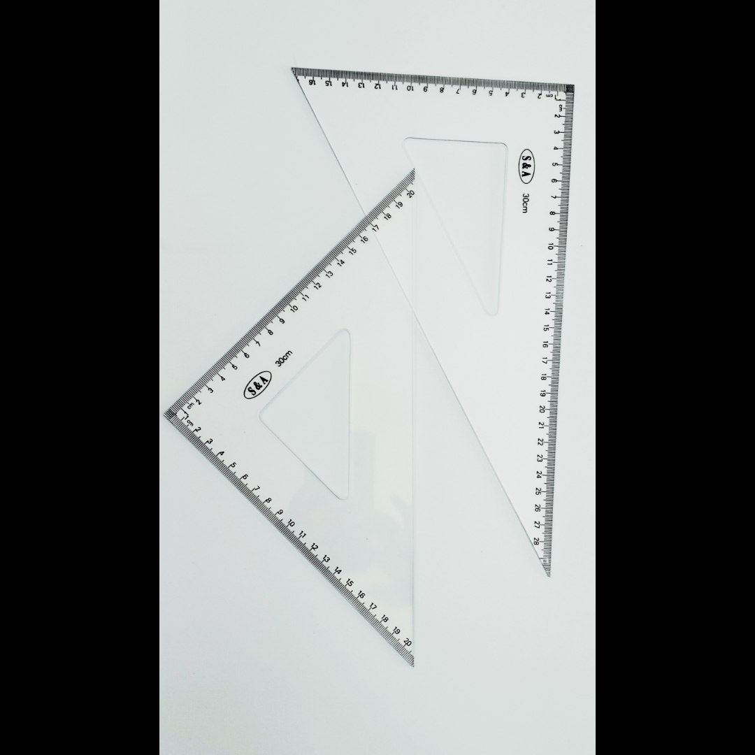 طقم مثلثات S&A Triangles set 30x60+45° 1