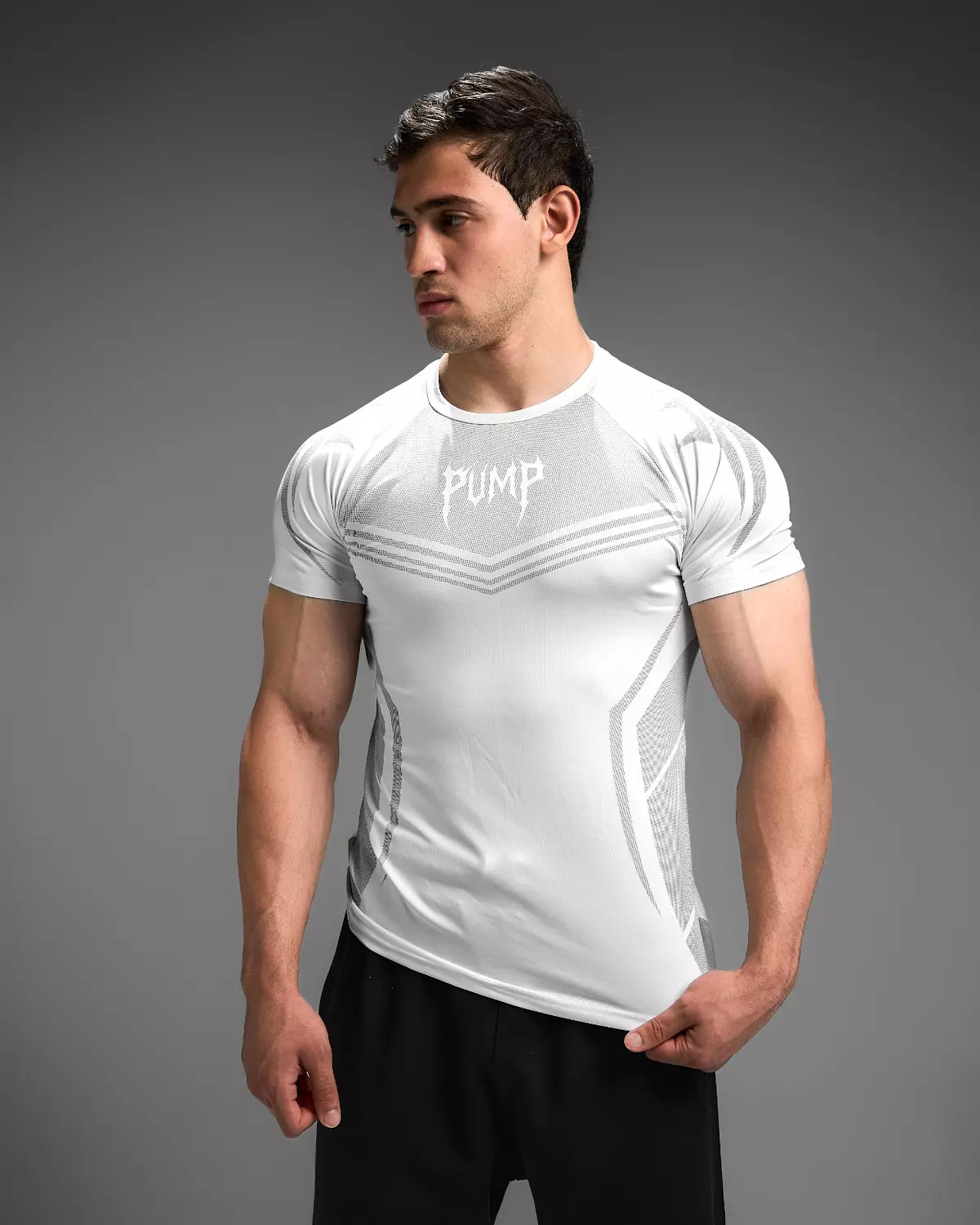 WARRIOR COMPRESSION TEES - white 12