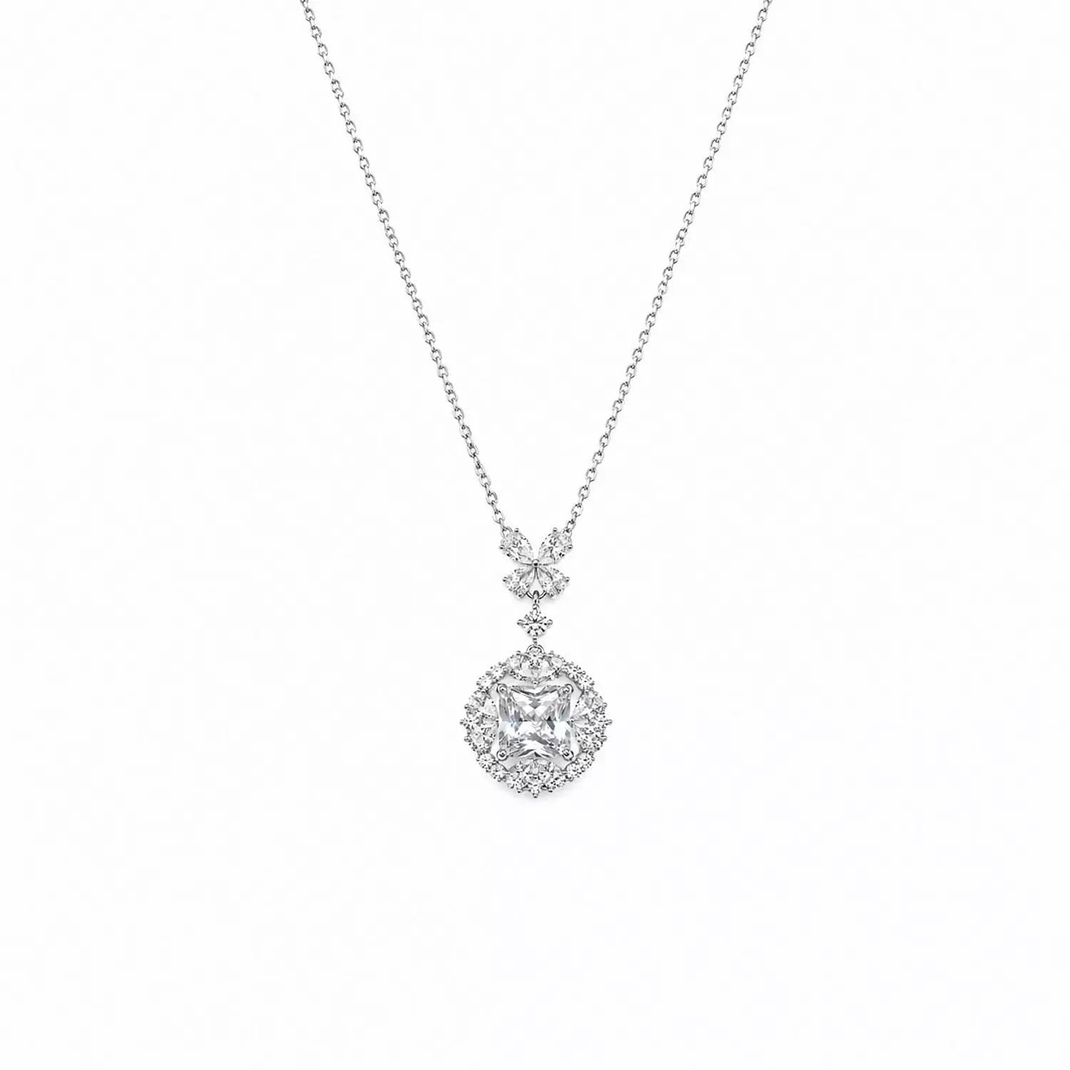 Silver Necklace Daimond 1