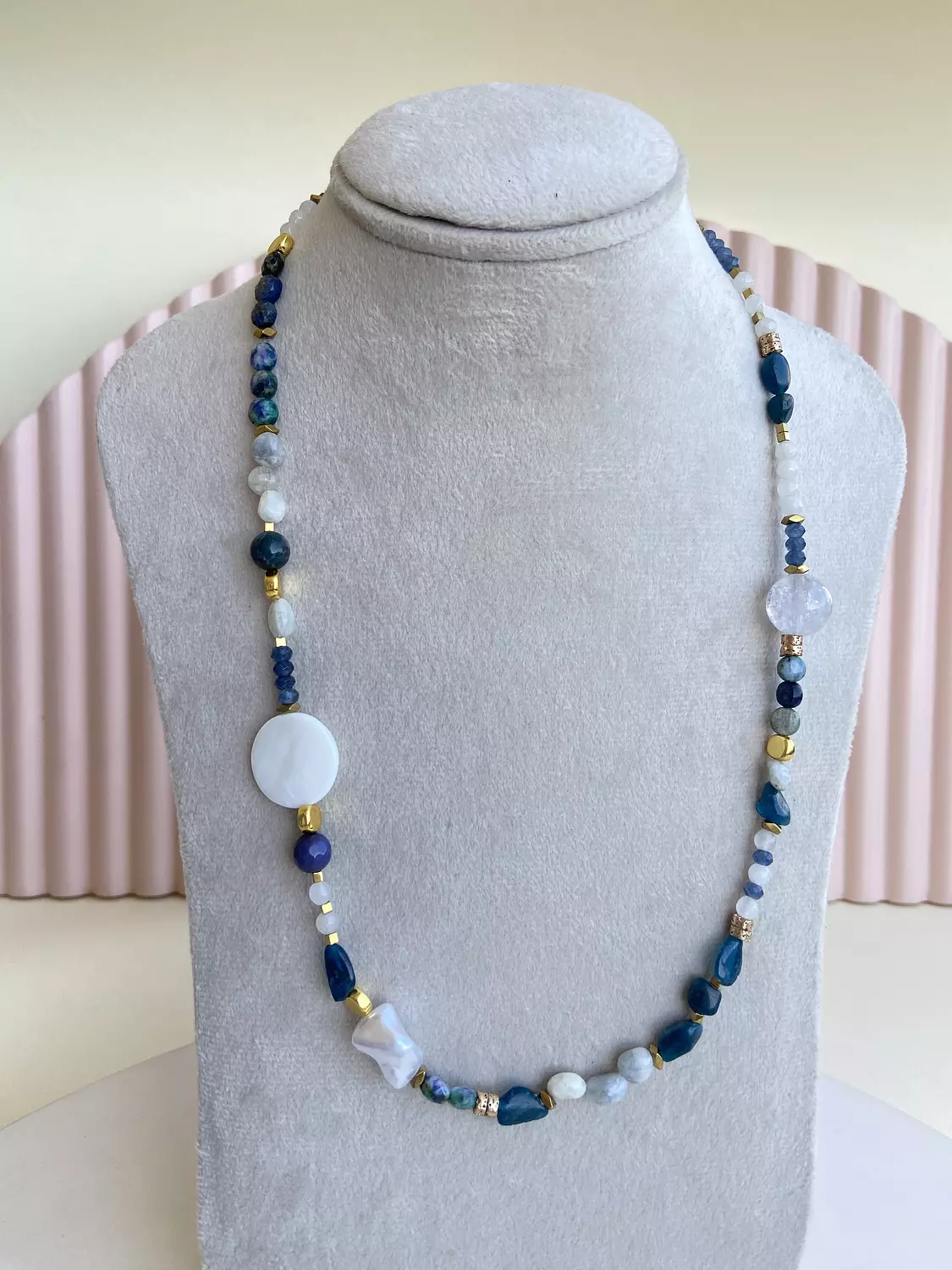 Navy blue necklace  1