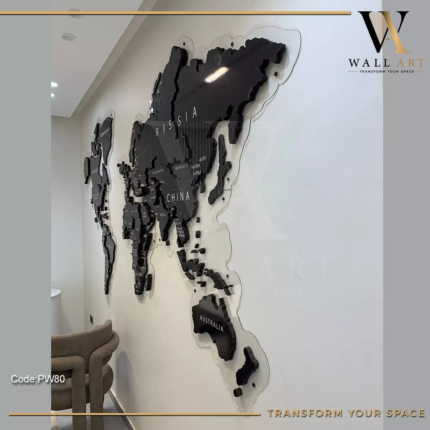 PW80- Printed Layer Map on Transparent Acrylic image