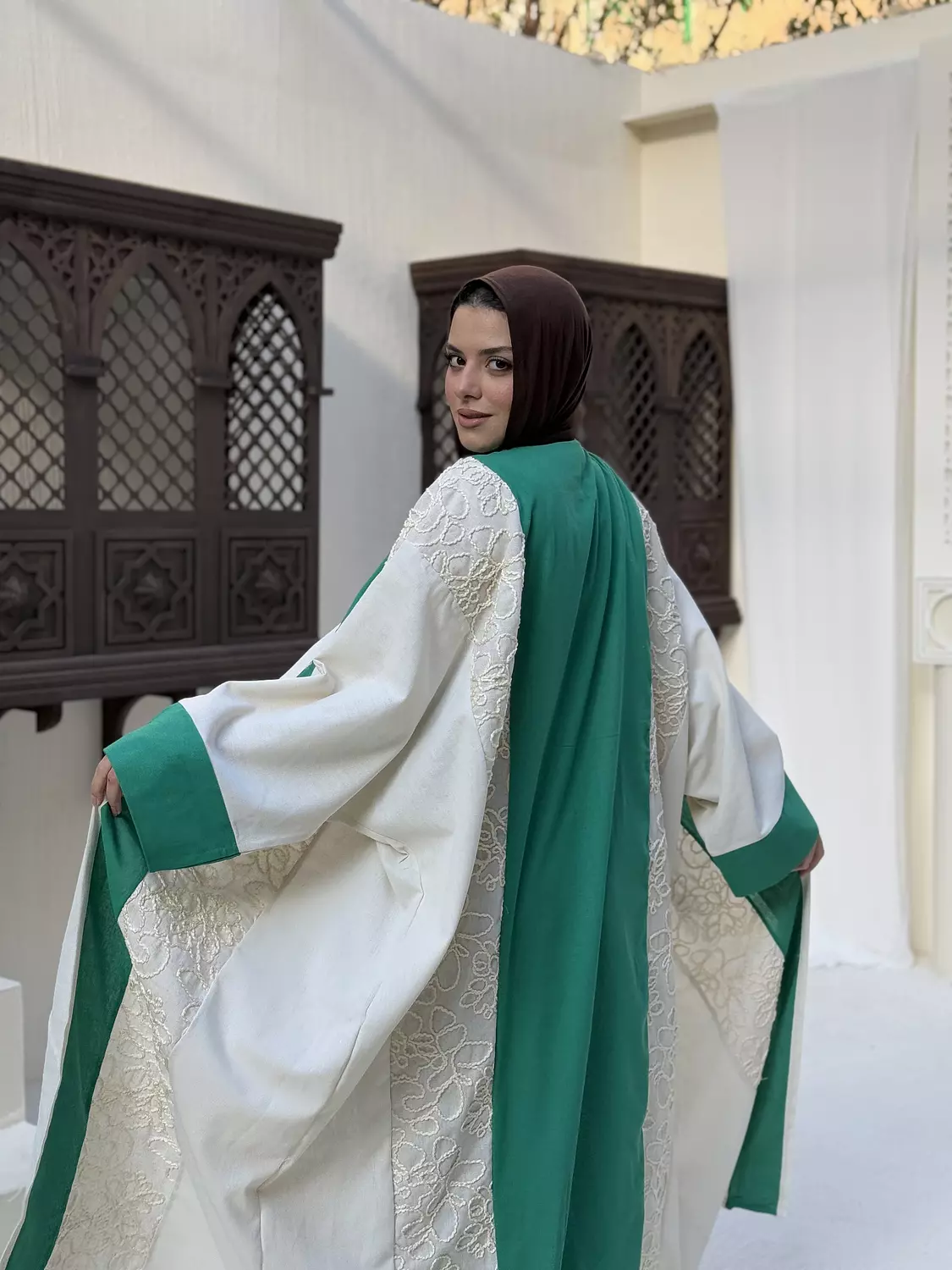 Green Joubert Striped Kaftan 3