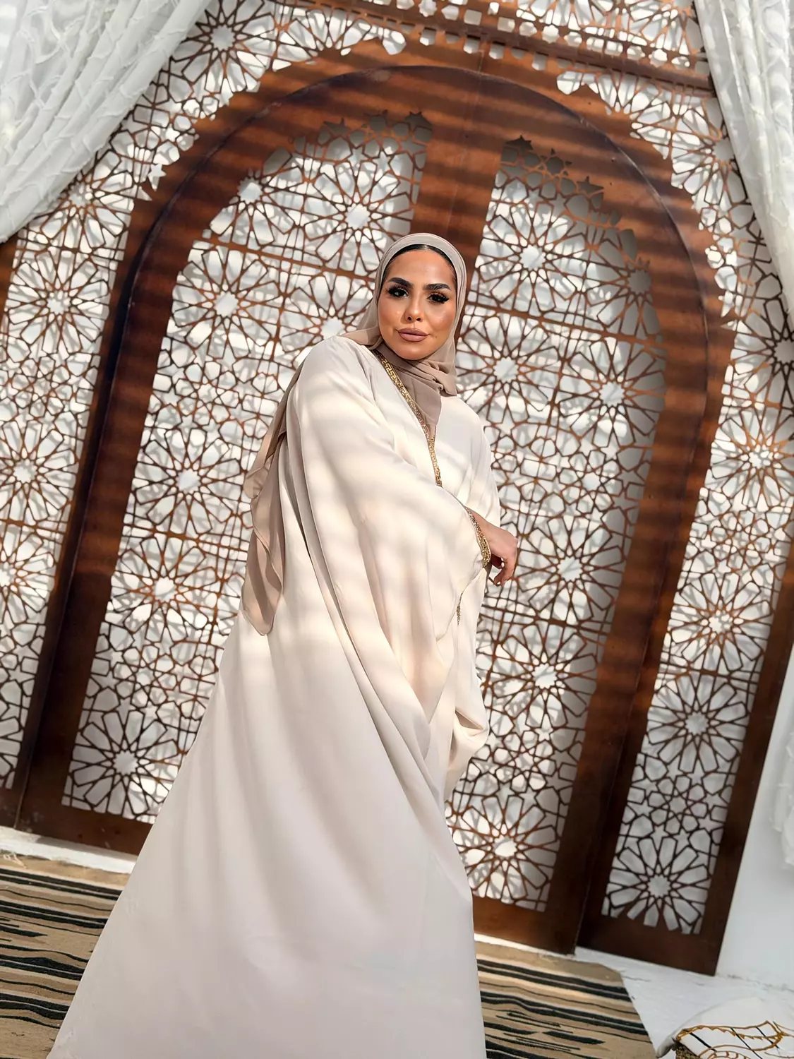 The Mawada Kuftan In Cream 4