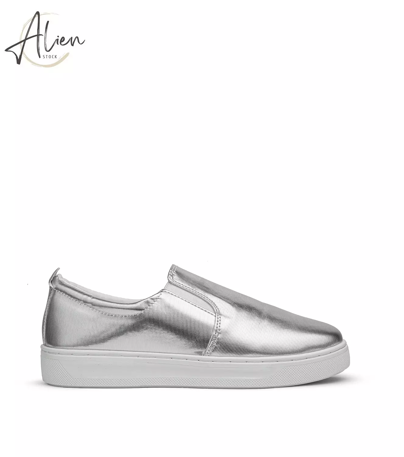 Generic Silver leather Slip-on Lightweight Casual Women image