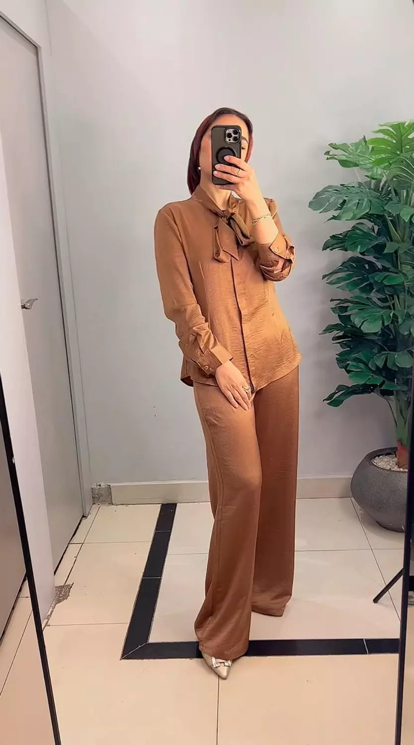 Elegant Satin Suit  10