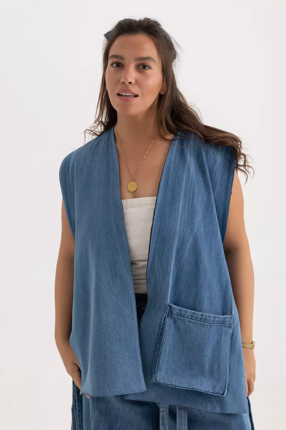 The Denim Nina reversible Vest 5