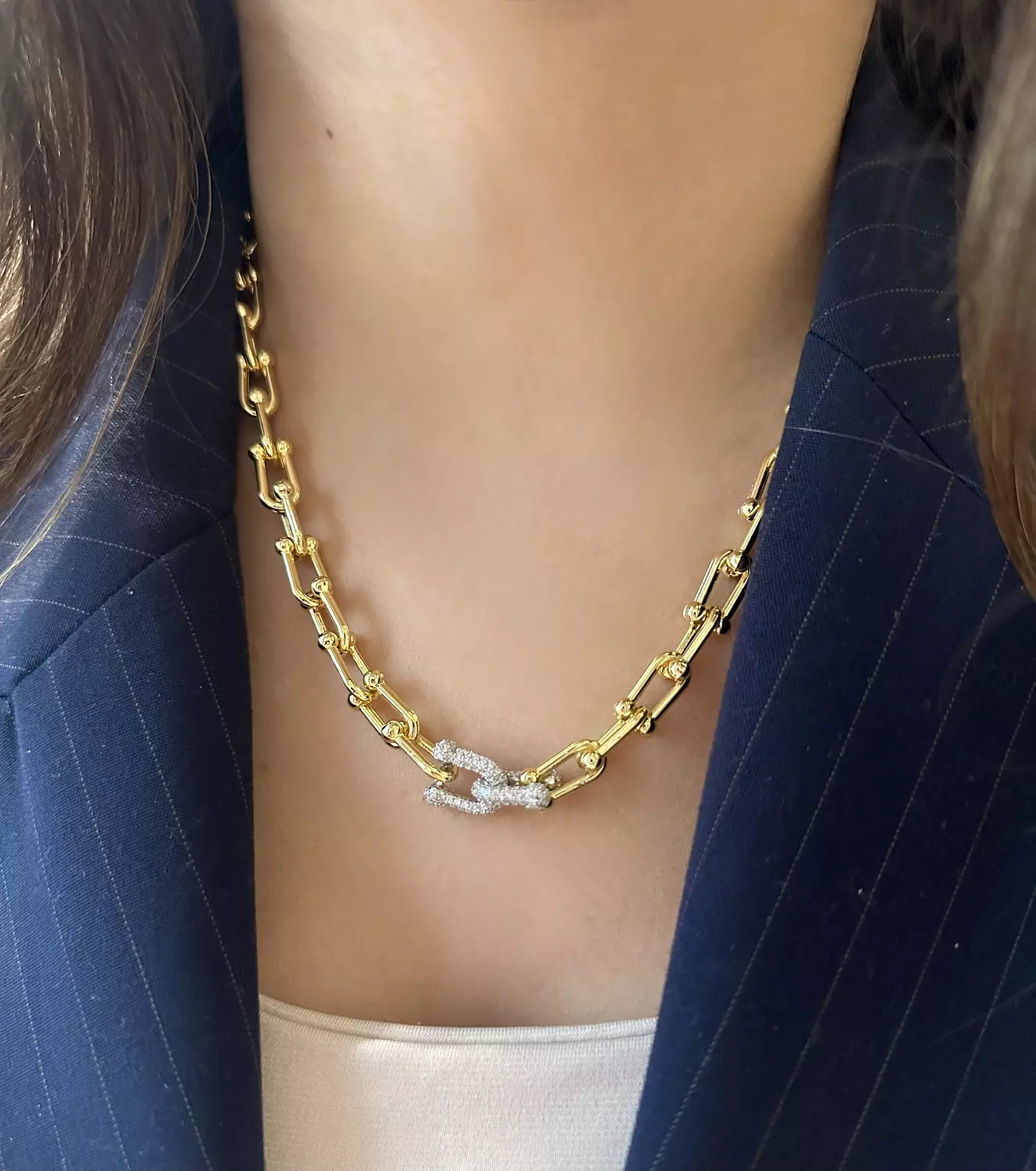 Silvery Tiffany Necklace  hover image