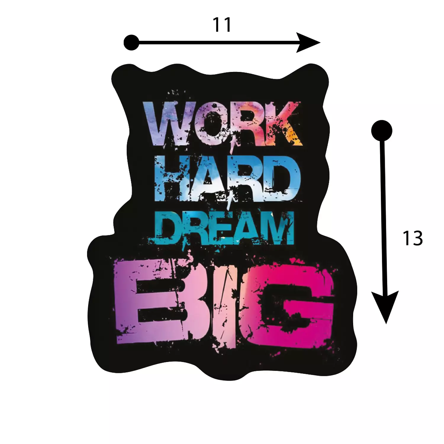 Memo Work Hard Dream Big sticker, 11x13cm, 1 Pieces, for Laptop ,Notebook ,tablet & Car 3