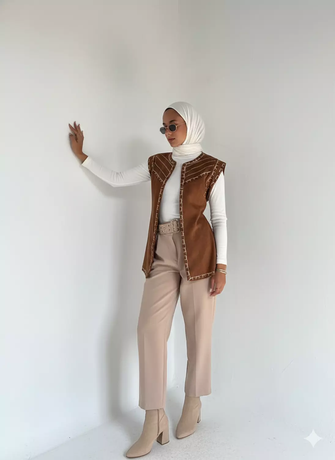 Embroidered Suede Vest - A Unique Touch of Elegance for Your Look 1