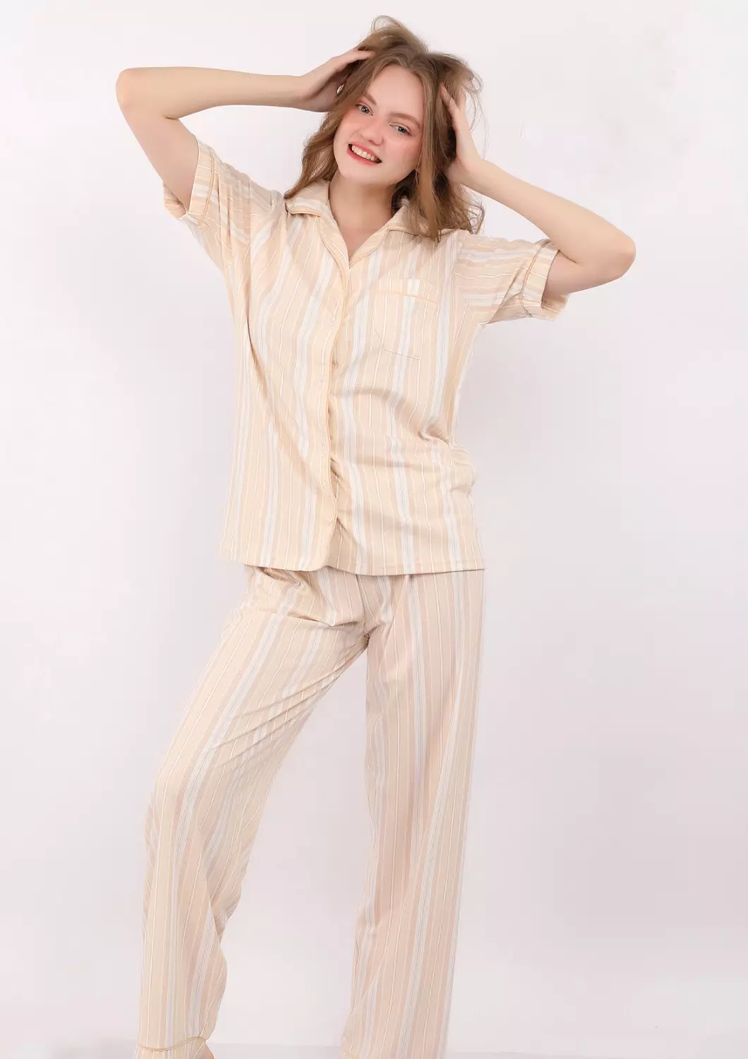 S424 Sweet BonBon Buttoned pajama Set 3