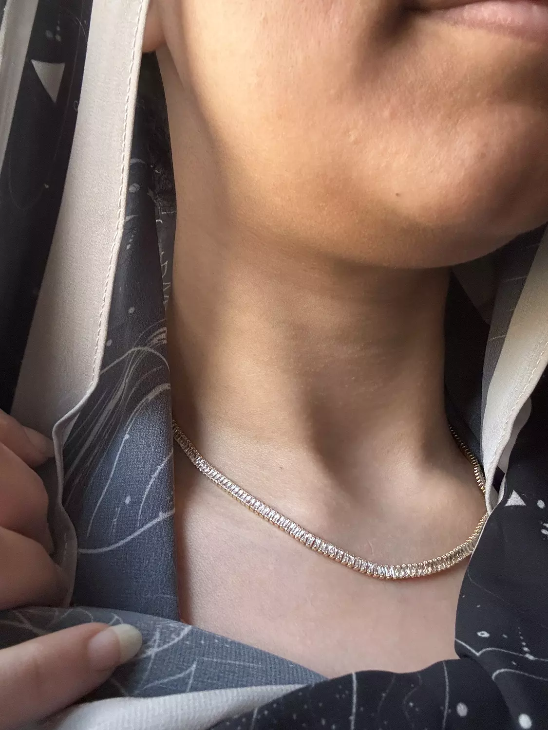 Baguette Gold Tennis Necklace ( Stock ) image