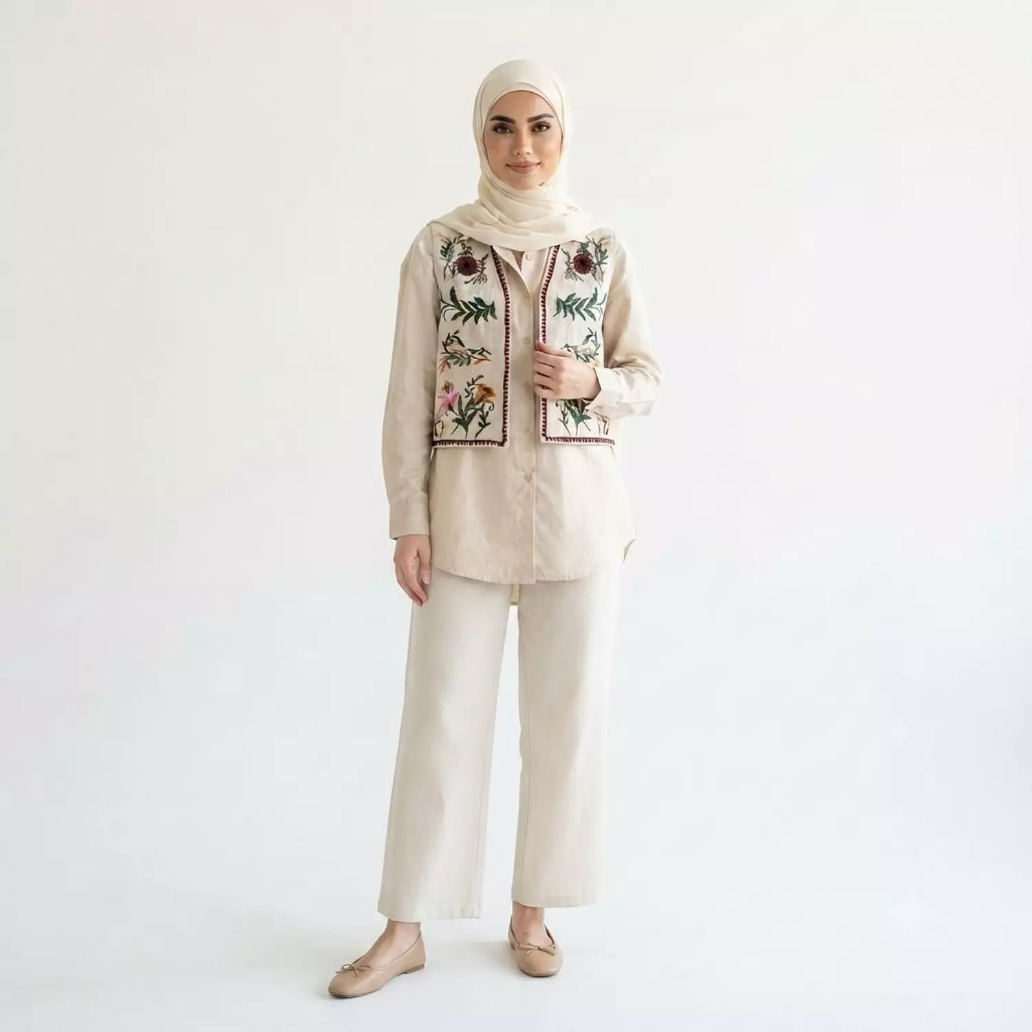 Floral Embroidered Cropped Jacket 2