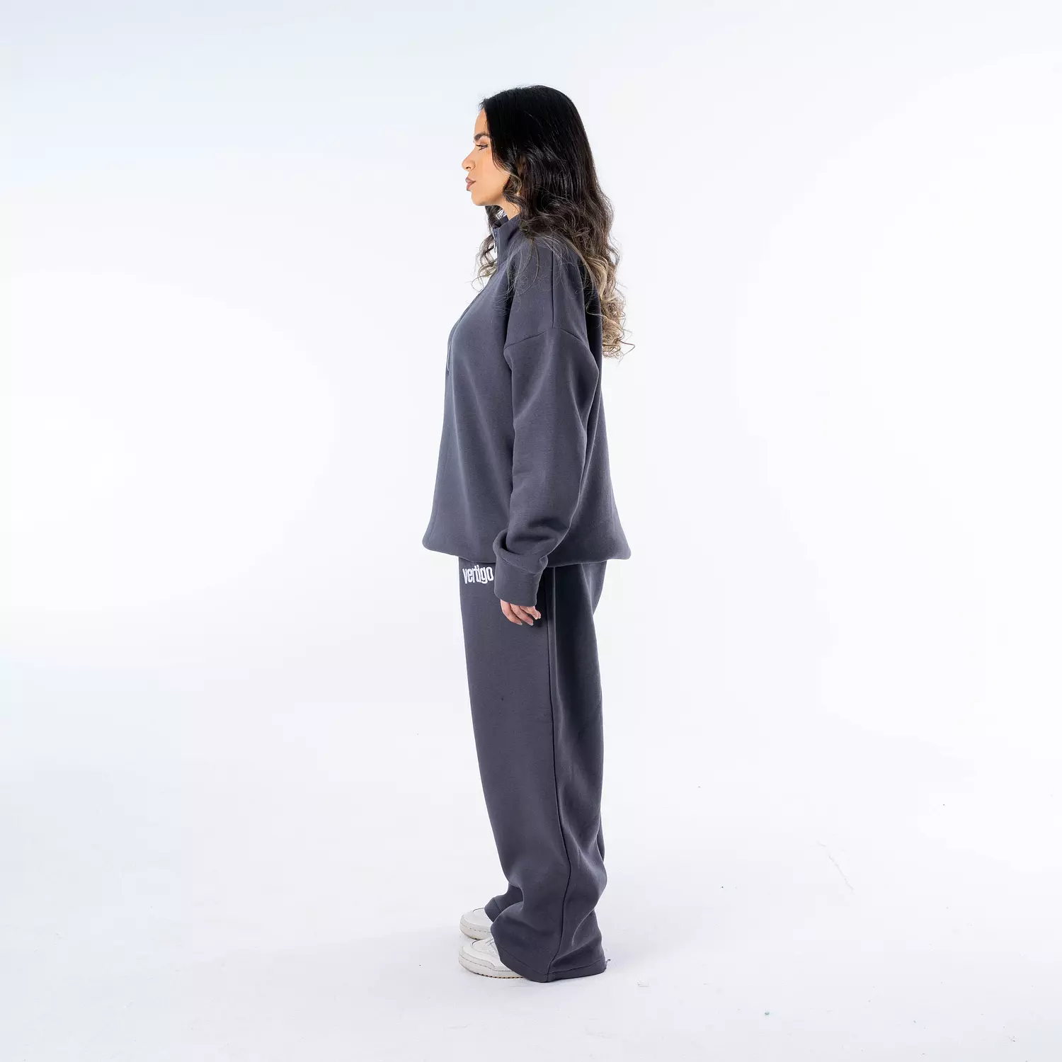 Relaxed Fit Baggy Pants In Grey 1