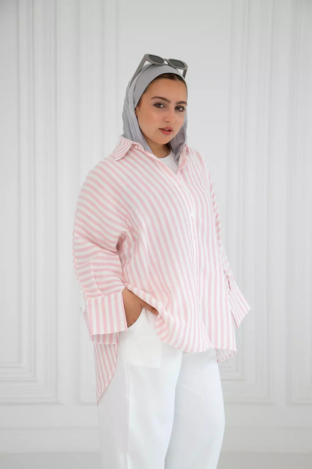 Oversized striped shirt image