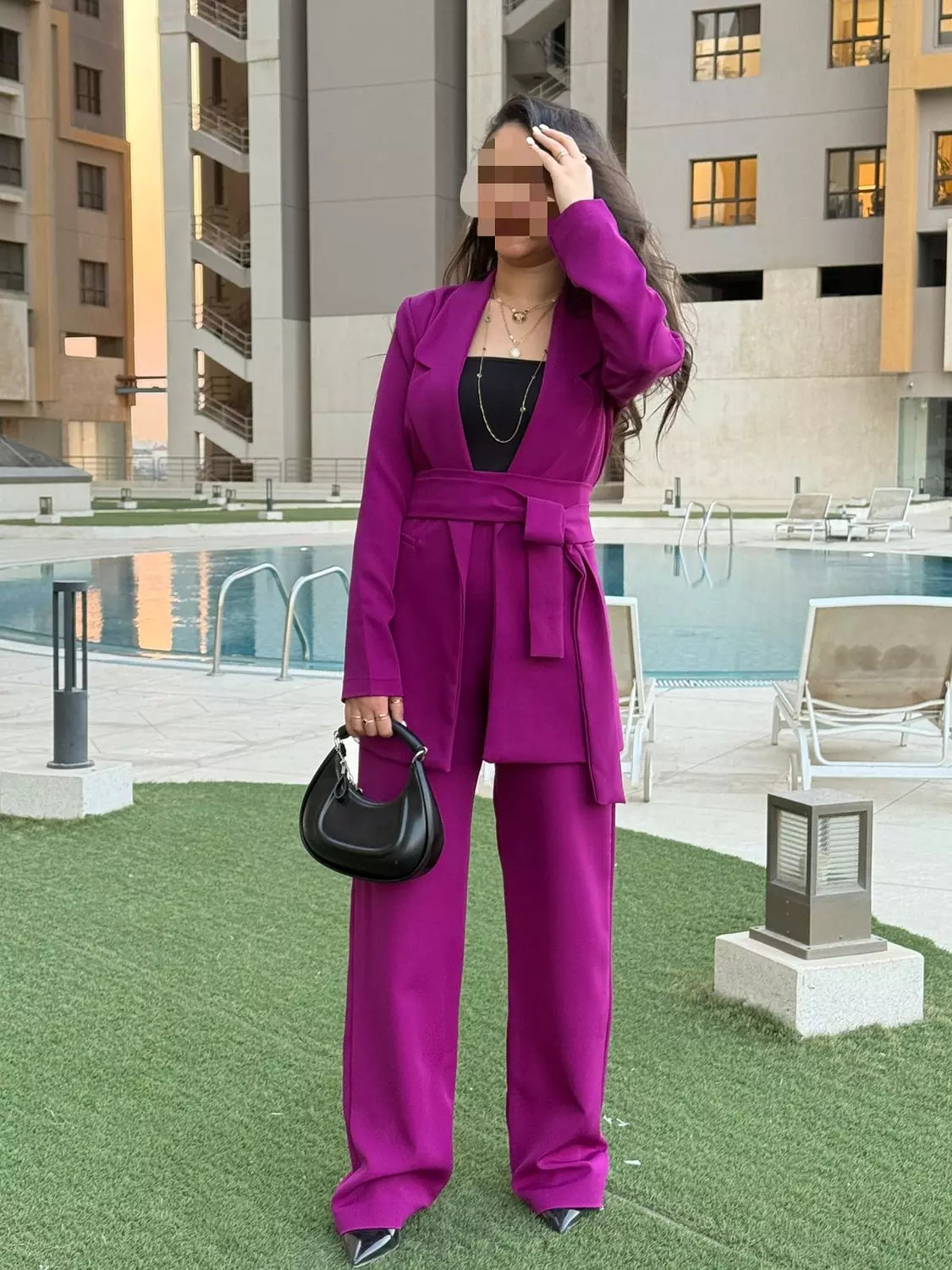 PANTS PURPLE SUIT image