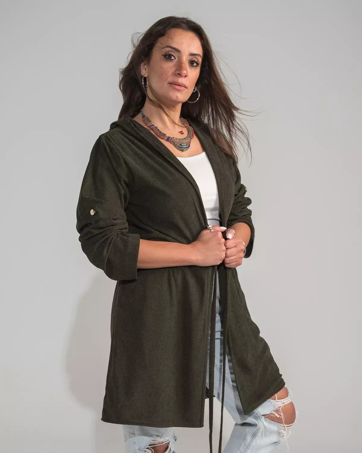 Winter Wander Coat Olive hover image