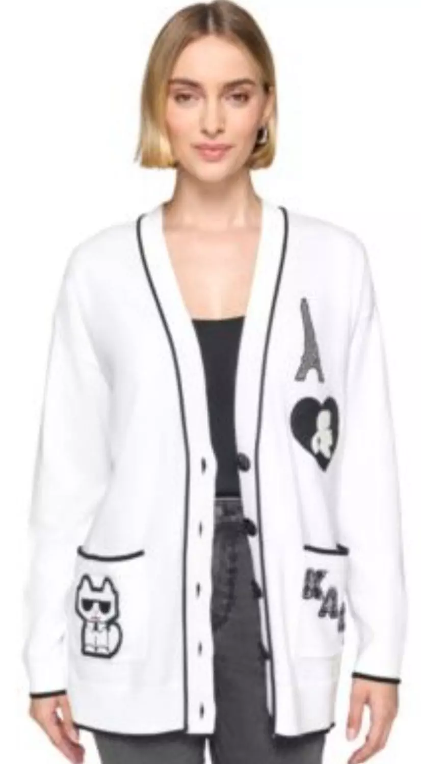 Cardigan Karl Lagerfeld white  hover image