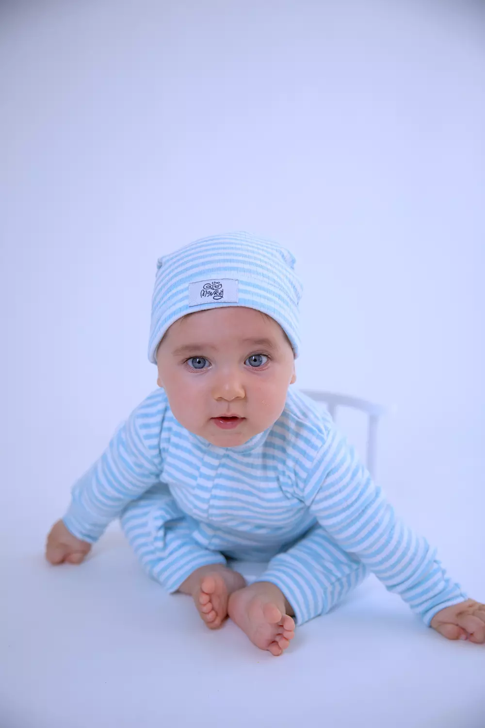Bunbun organic baby blue set with beanie 2