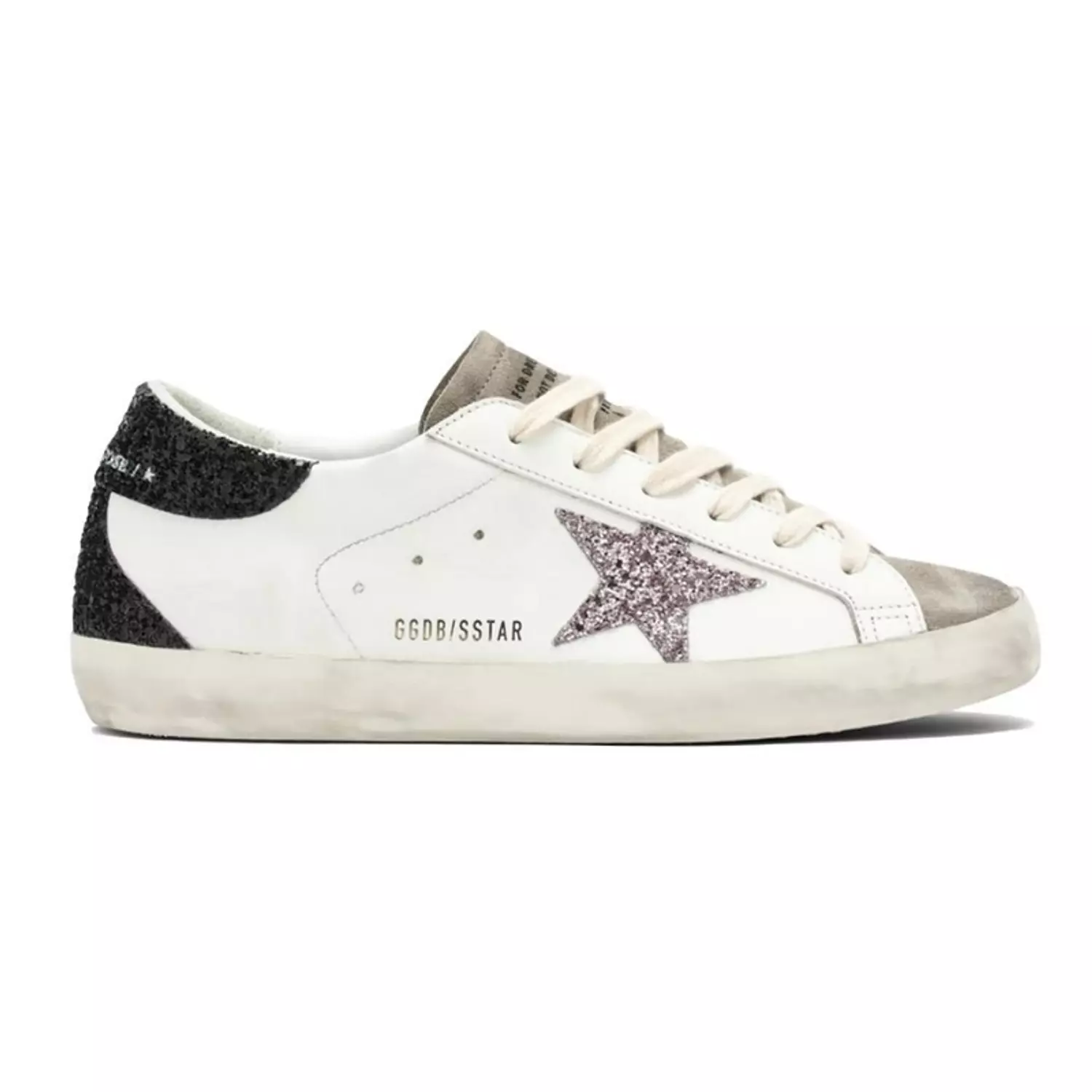 Golden Goose Super Star – White Black Cream Glitter image