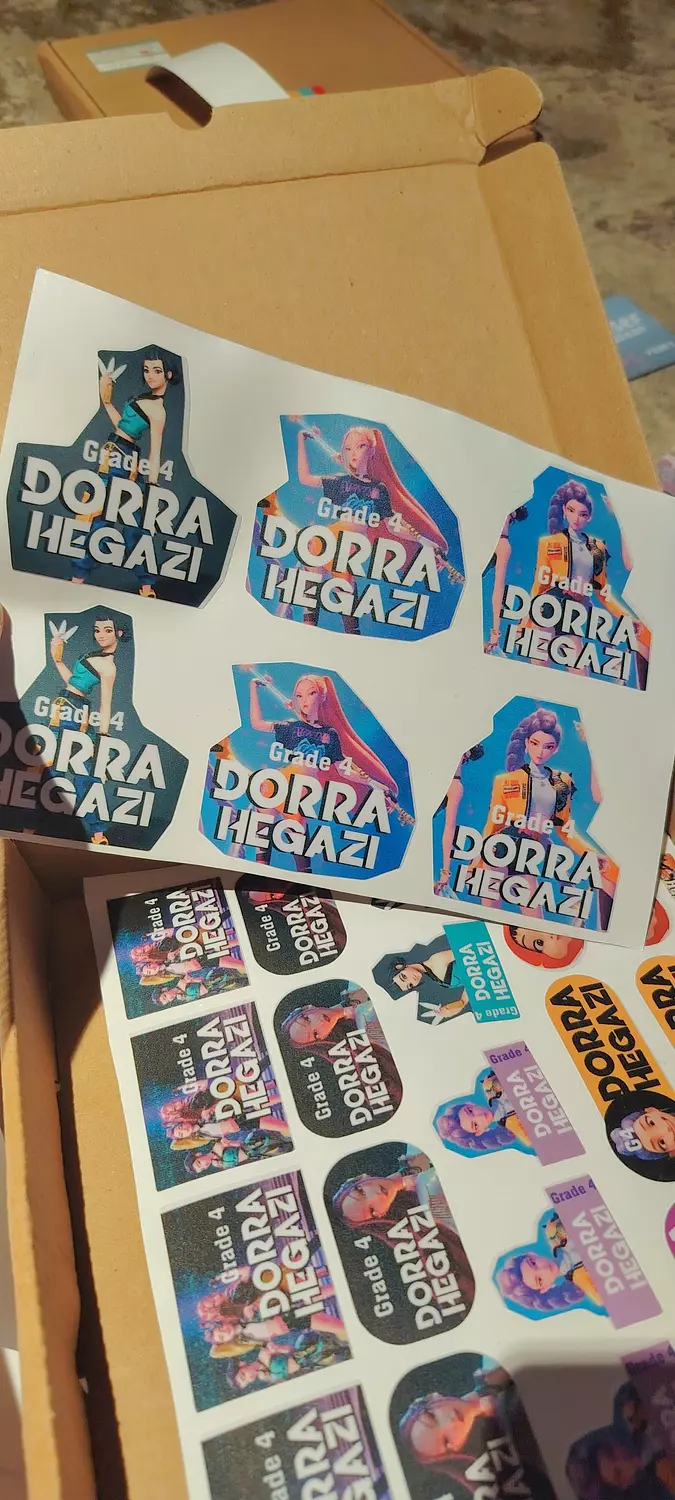 Kpop demon hunters School Labels Stickies 3