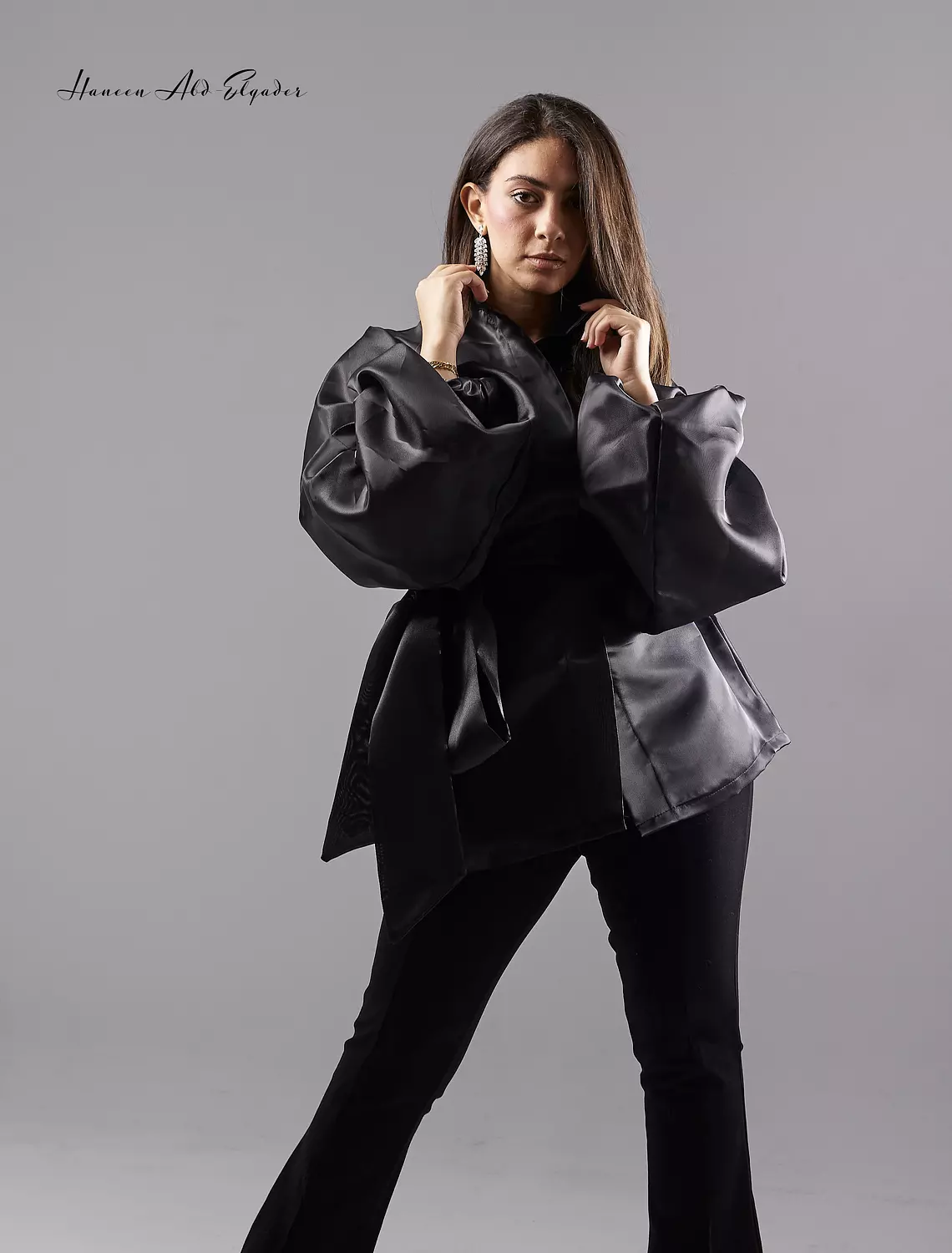 Black organza blouse 1