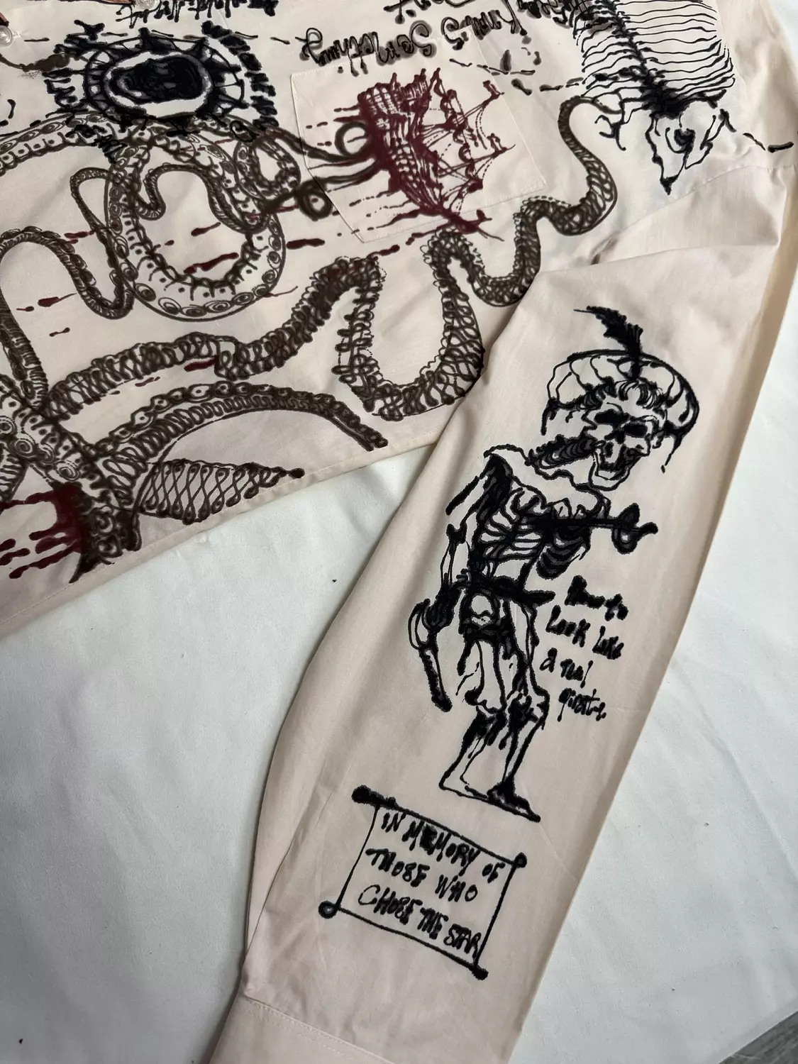 “ pirate’s diaries 2” hand-painted shirt  2