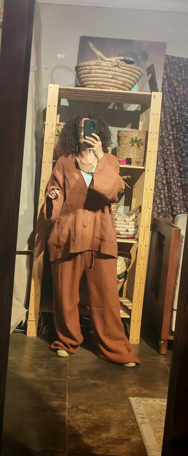 Boho Rust brown oversized suit 2