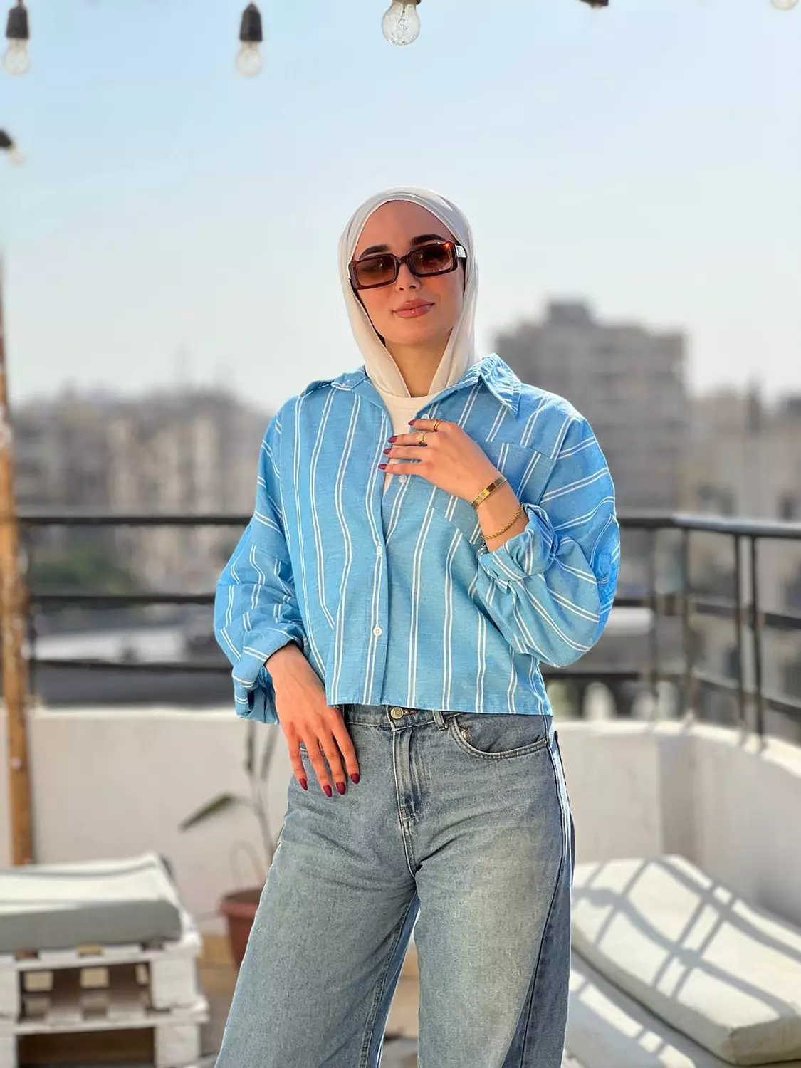 Cropped Striped Shirt  1