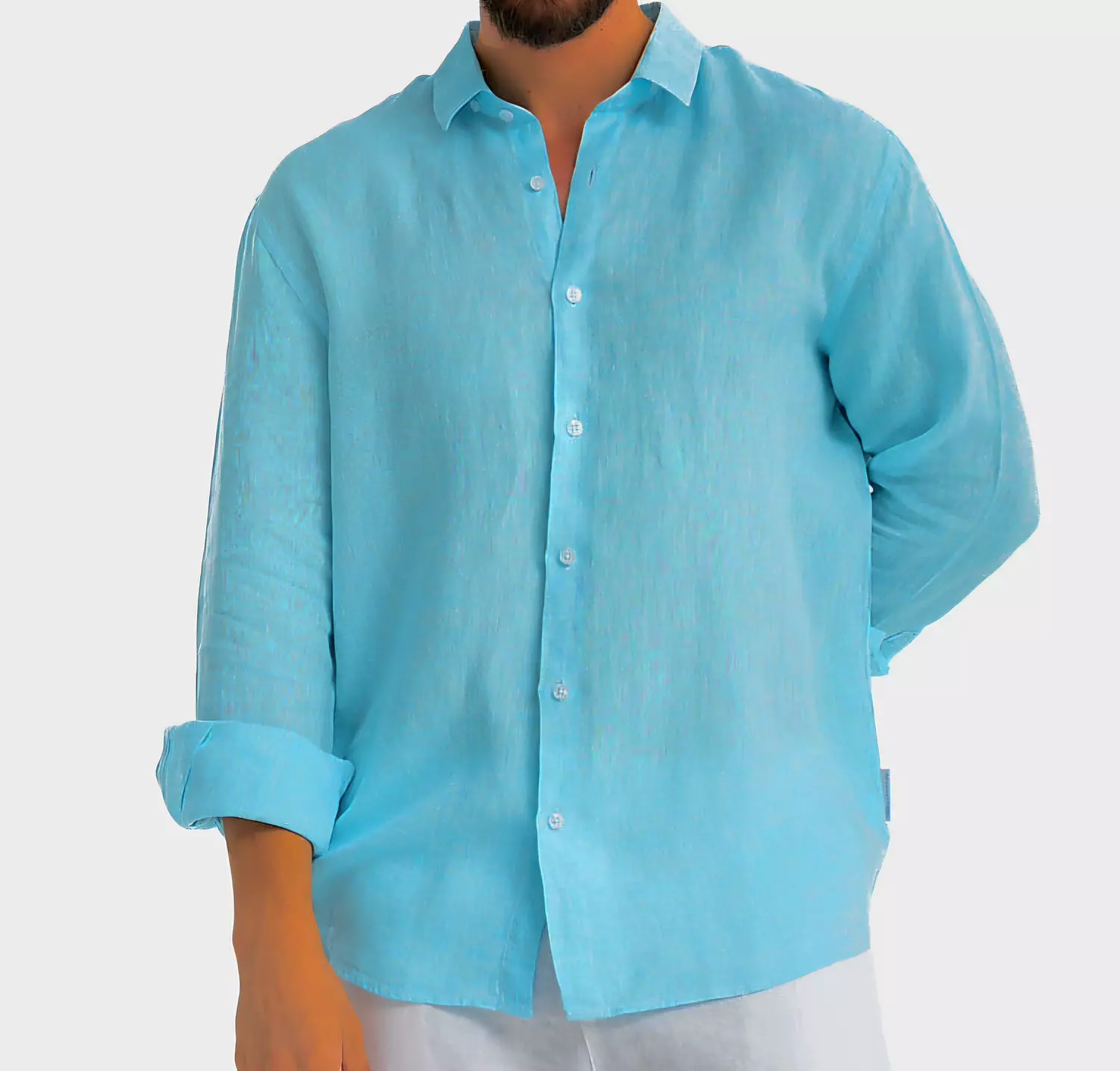 Spectrum Turquoise Linen Shirt image