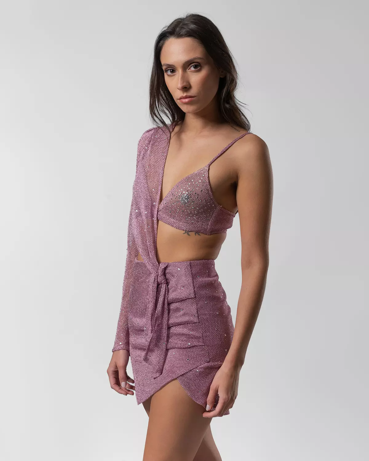 Pink-Purple Mini Dress 4