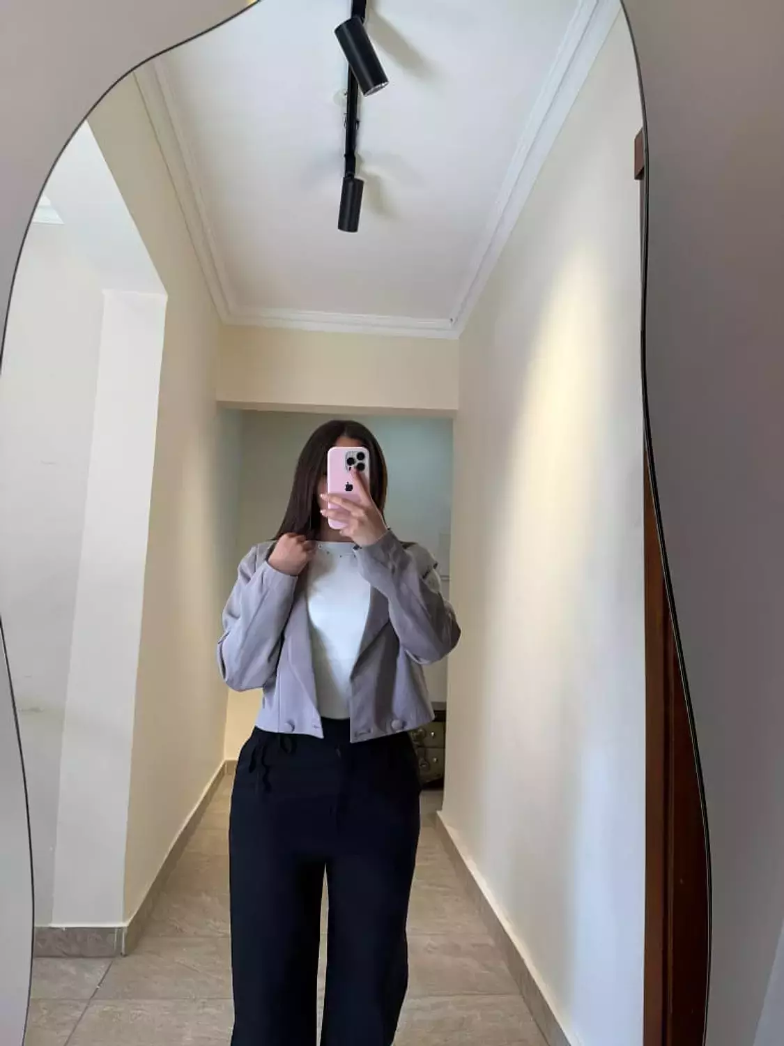 Cropped Blazer Light Grey image