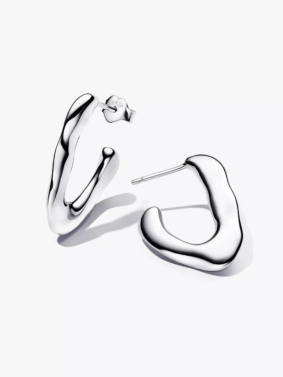 Organically V-shaped Open Hoop Earrings image