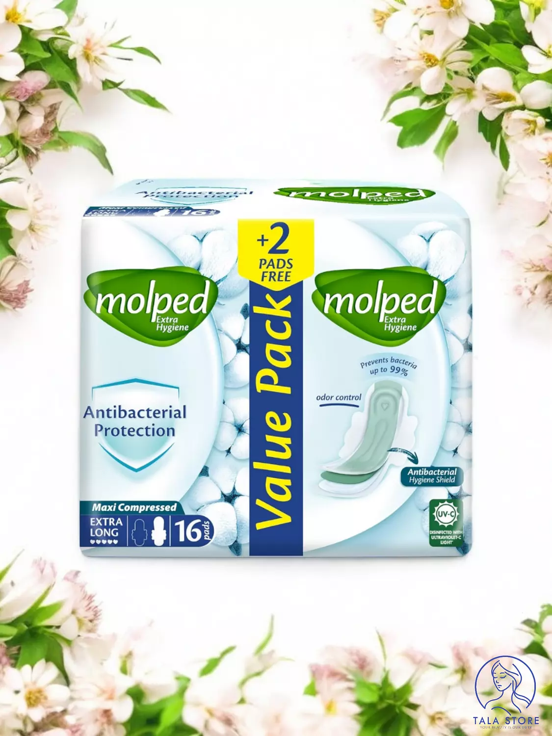 Molped Extra Protection Anti Bacterial - 14+2 FREE pcs 1