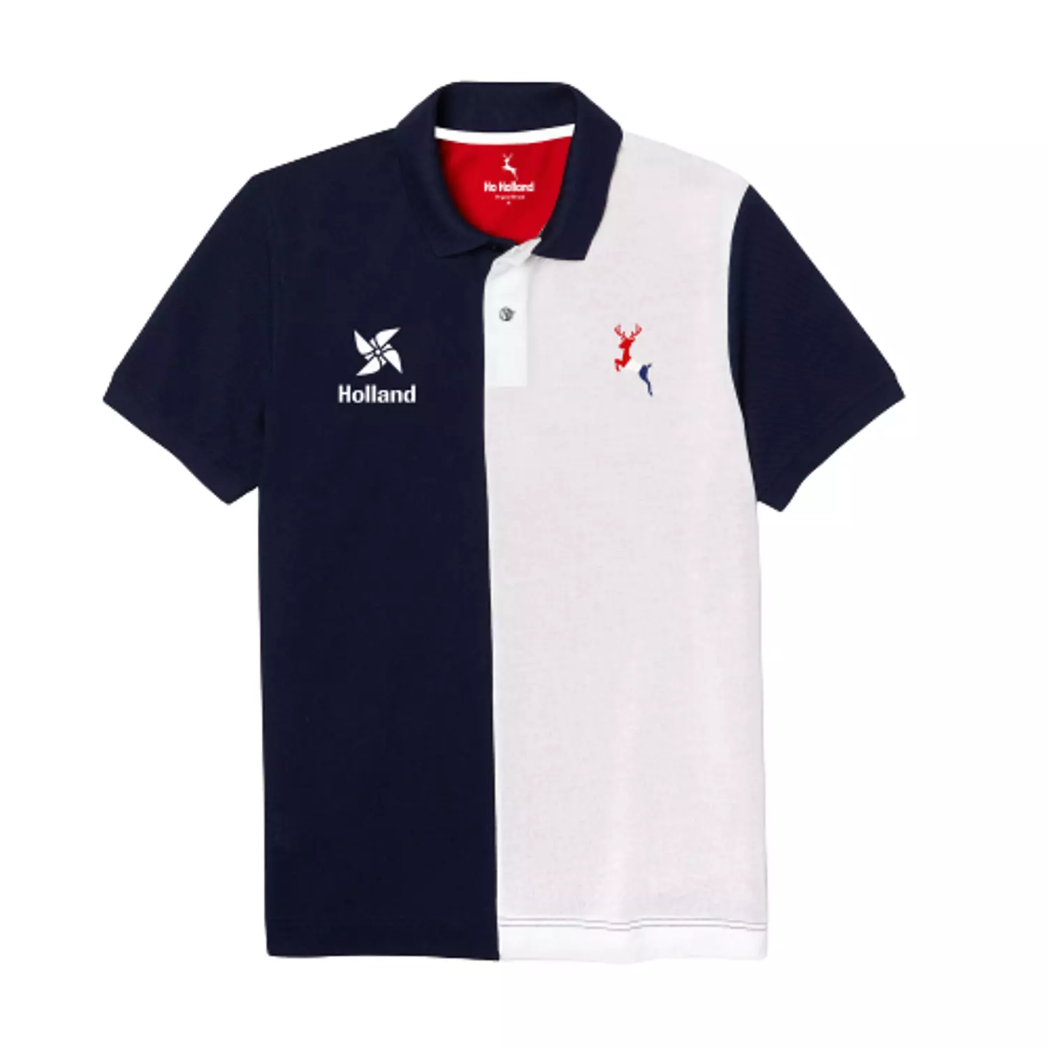Polo T shirt -Dark Blue & White image