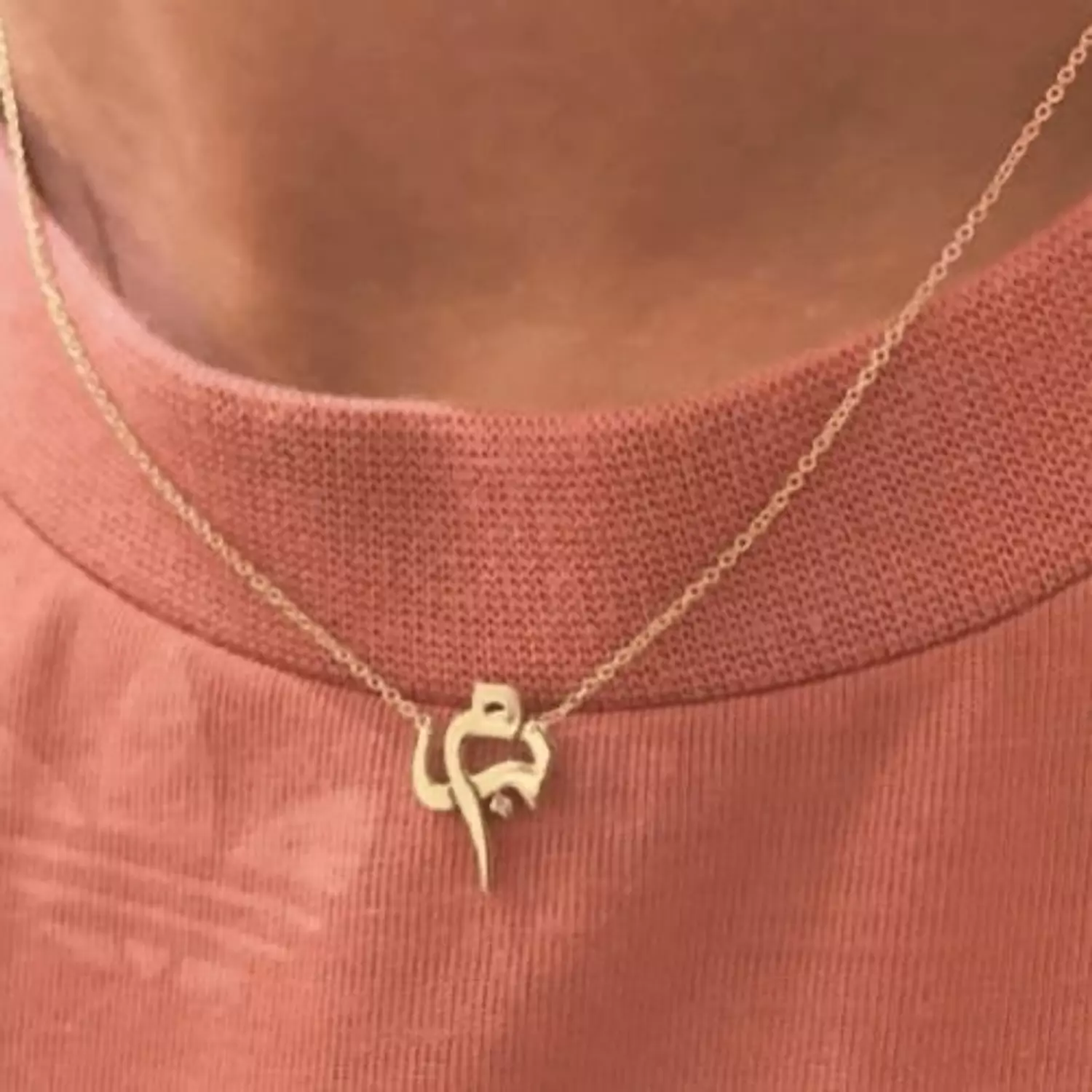 Merged letters necklace 3